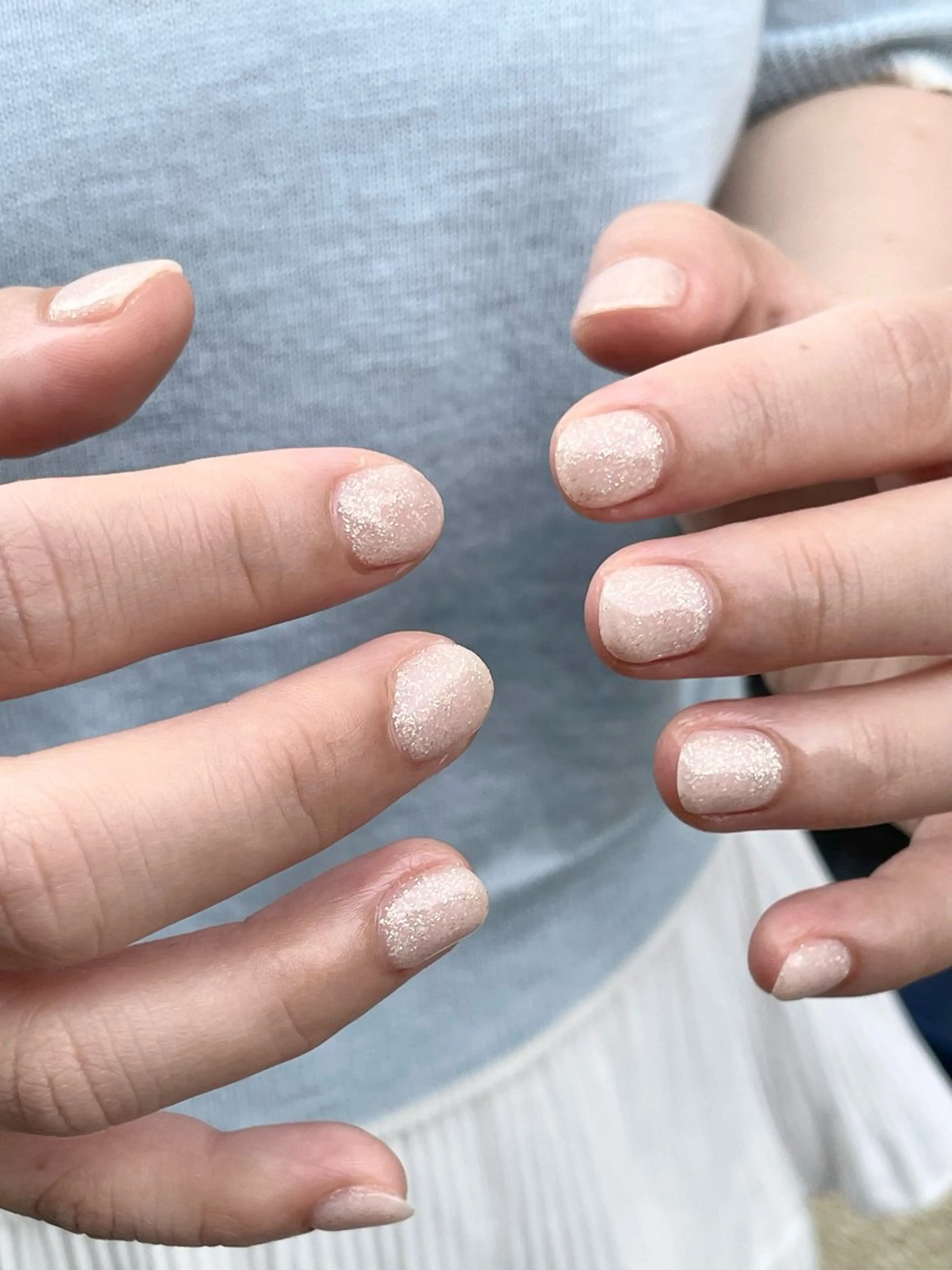 ネイル ゴールド ラメ(グリッター) ワンカラーネイル ハンドネイル ハンドケア 吉祥寺ネイルtree /SONODAのネイルデザイン