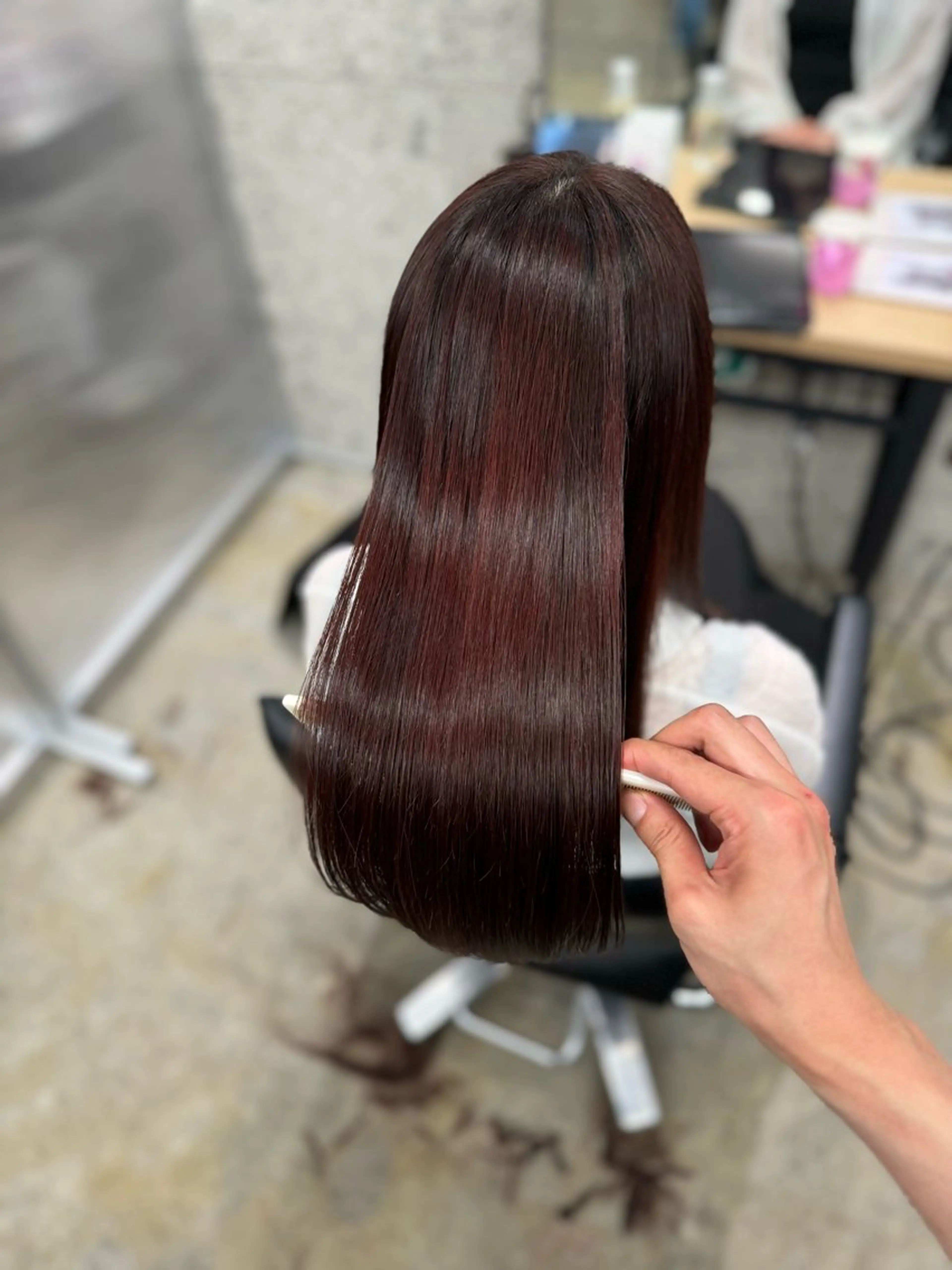 ロング カット ヘアカラー 縮毛矯正 トリートメント 髪質改善/浅沼 亮のヘアスタイル