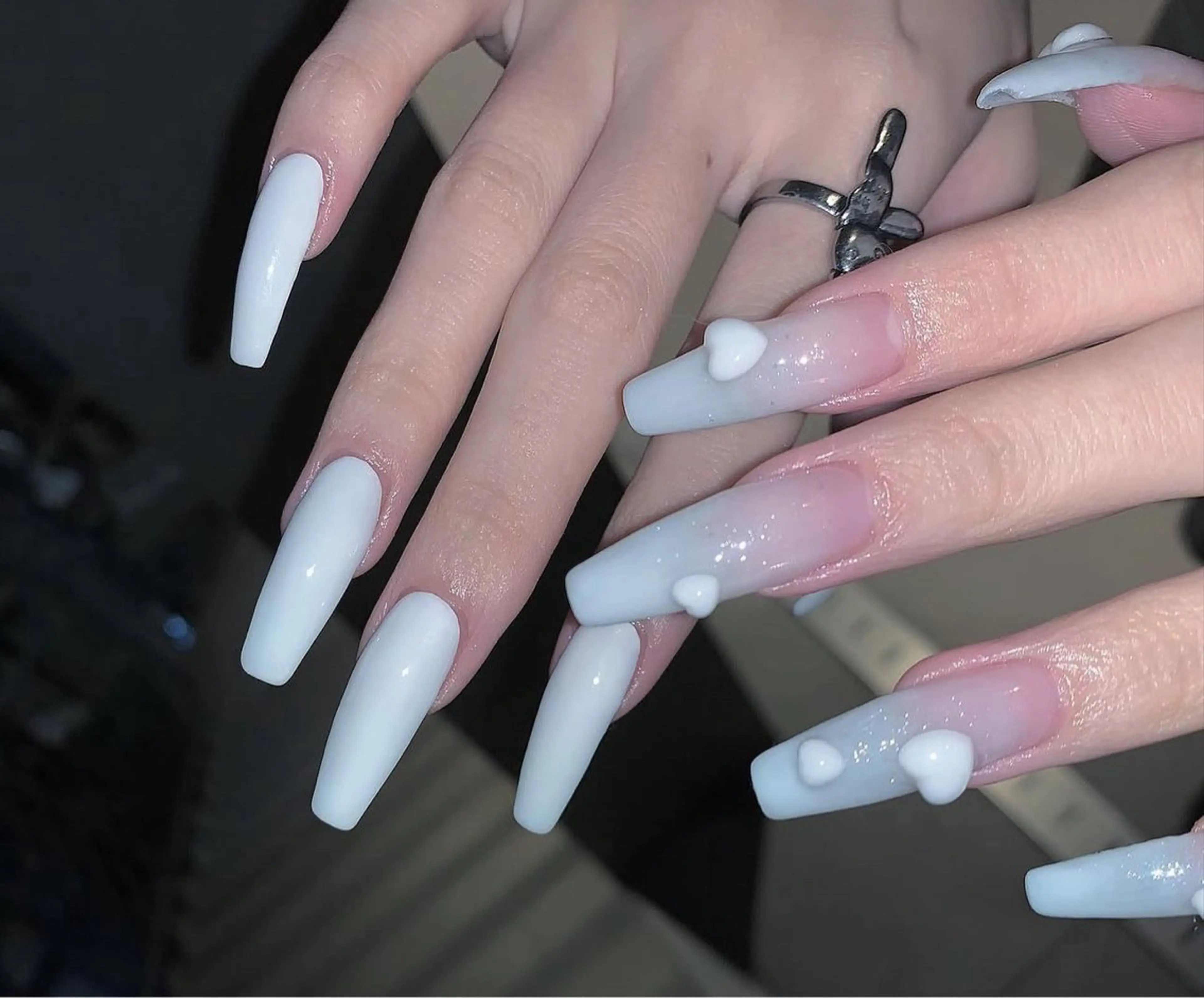 ネイル オーロラネイル フレンチネイル ジェルネイル ハロウィン キラキラネイル H.baby Nail Salonのネイルデザイン