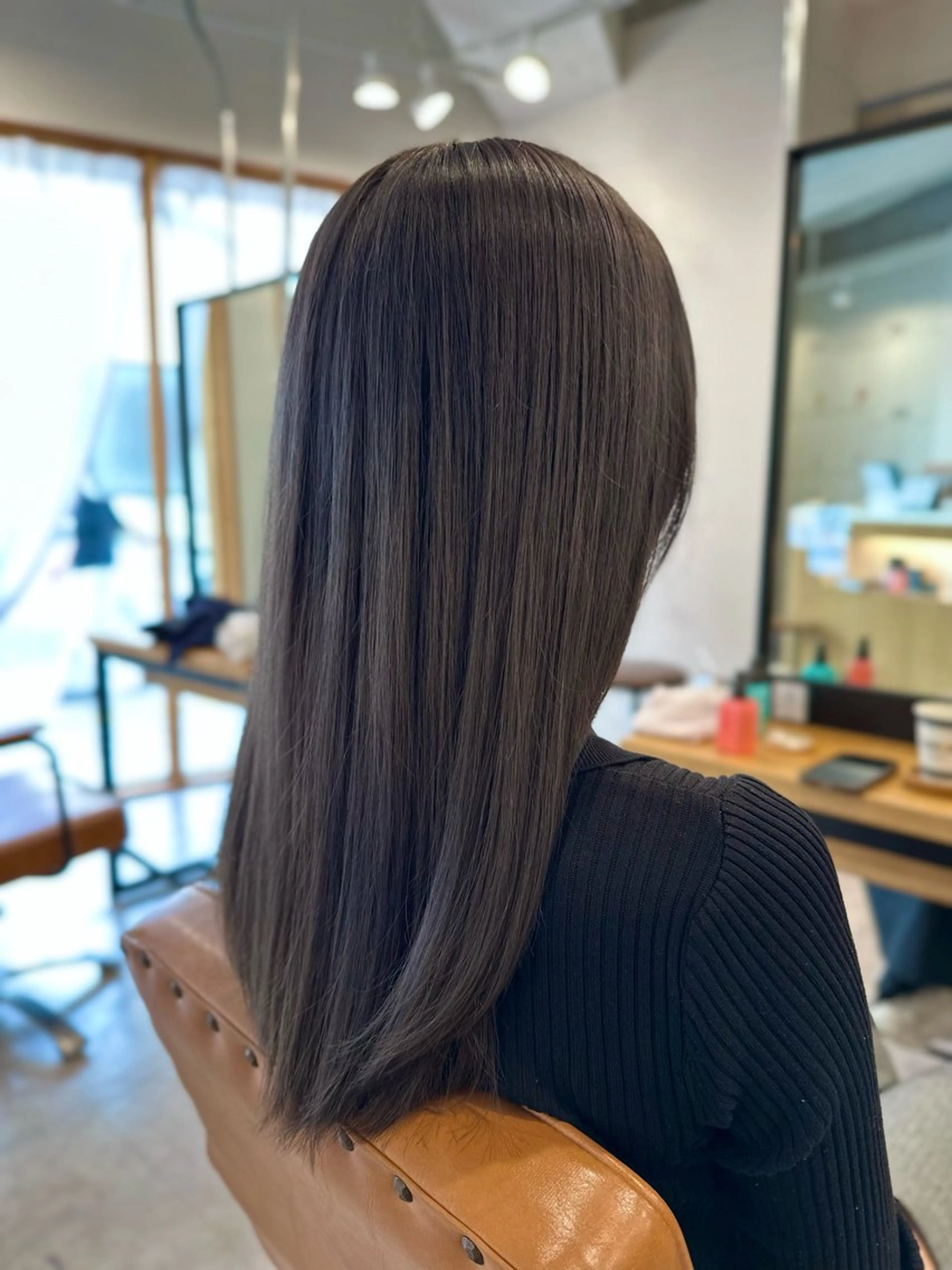 ロング カラー グレージュ ヘアカラー トリートメント 特殊カラー特化 ✂️SHIAN フジのヘアスタイル