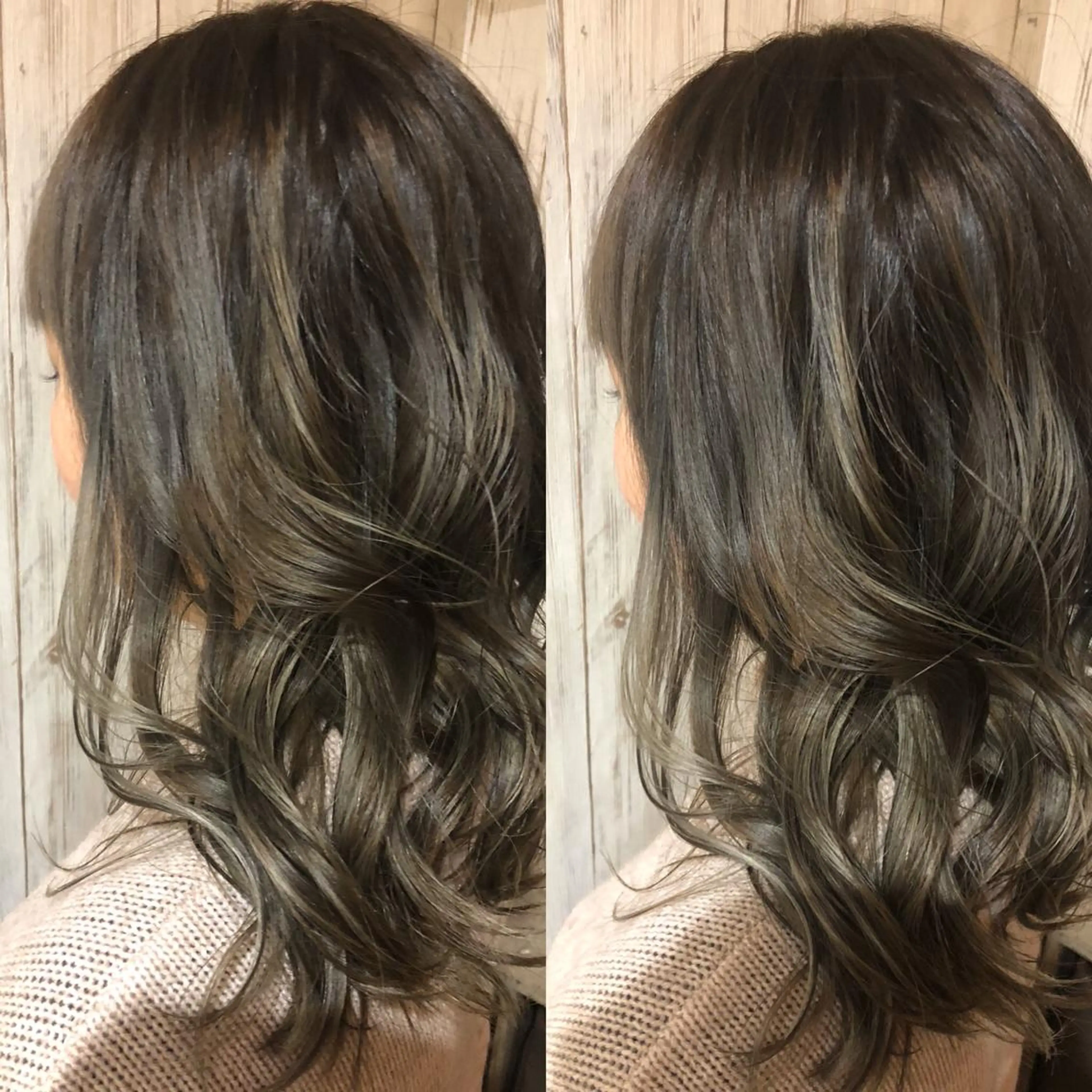 セミロング カラー ブルーカラー 透明感カラー バイオレットカラー ヘアサロンオスカー 岸和田蛸地蔵店のヘアスタイル