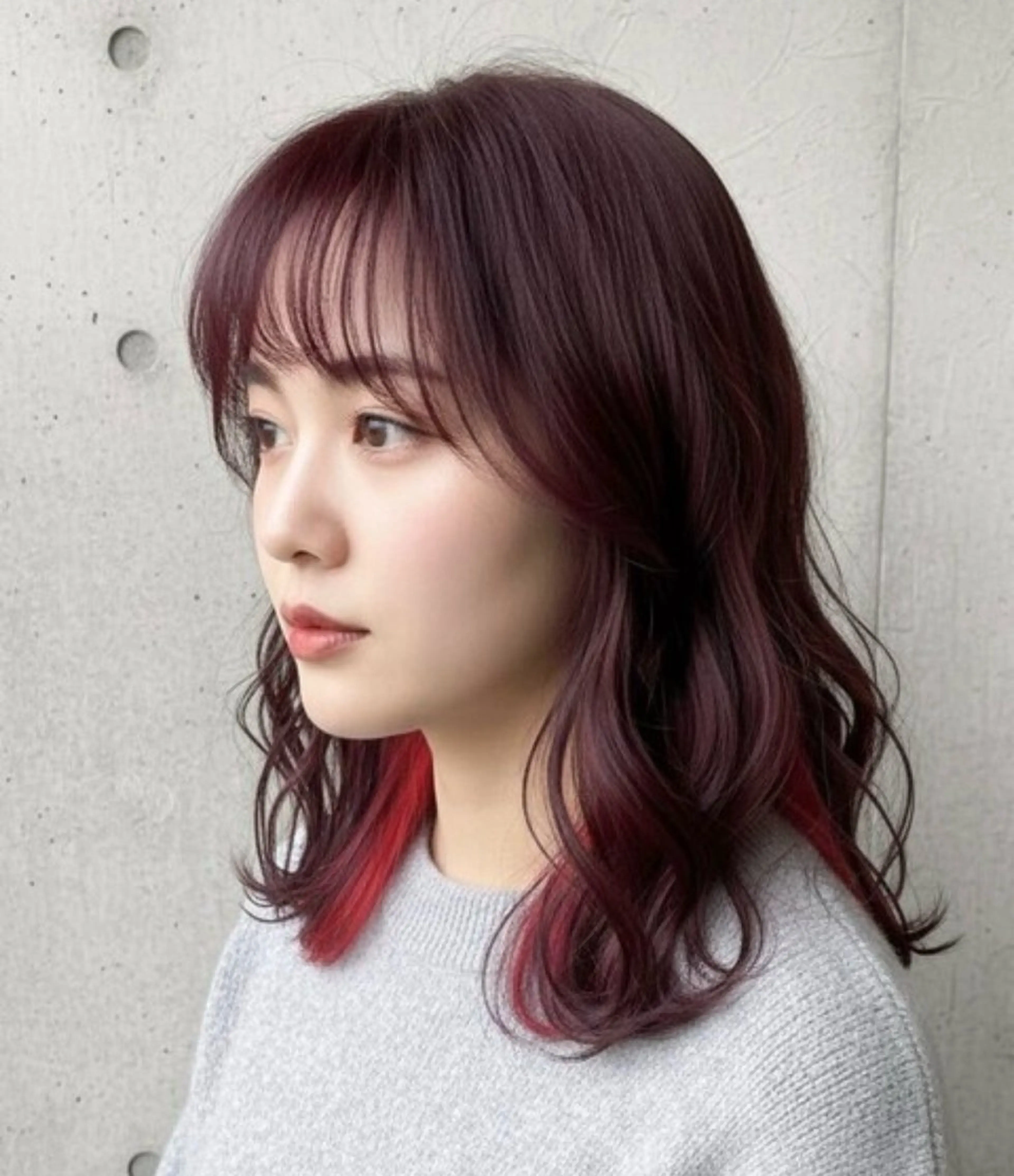 ミディアム カラー 町田美容師 mei 🍒 ✨のヘアスタイル