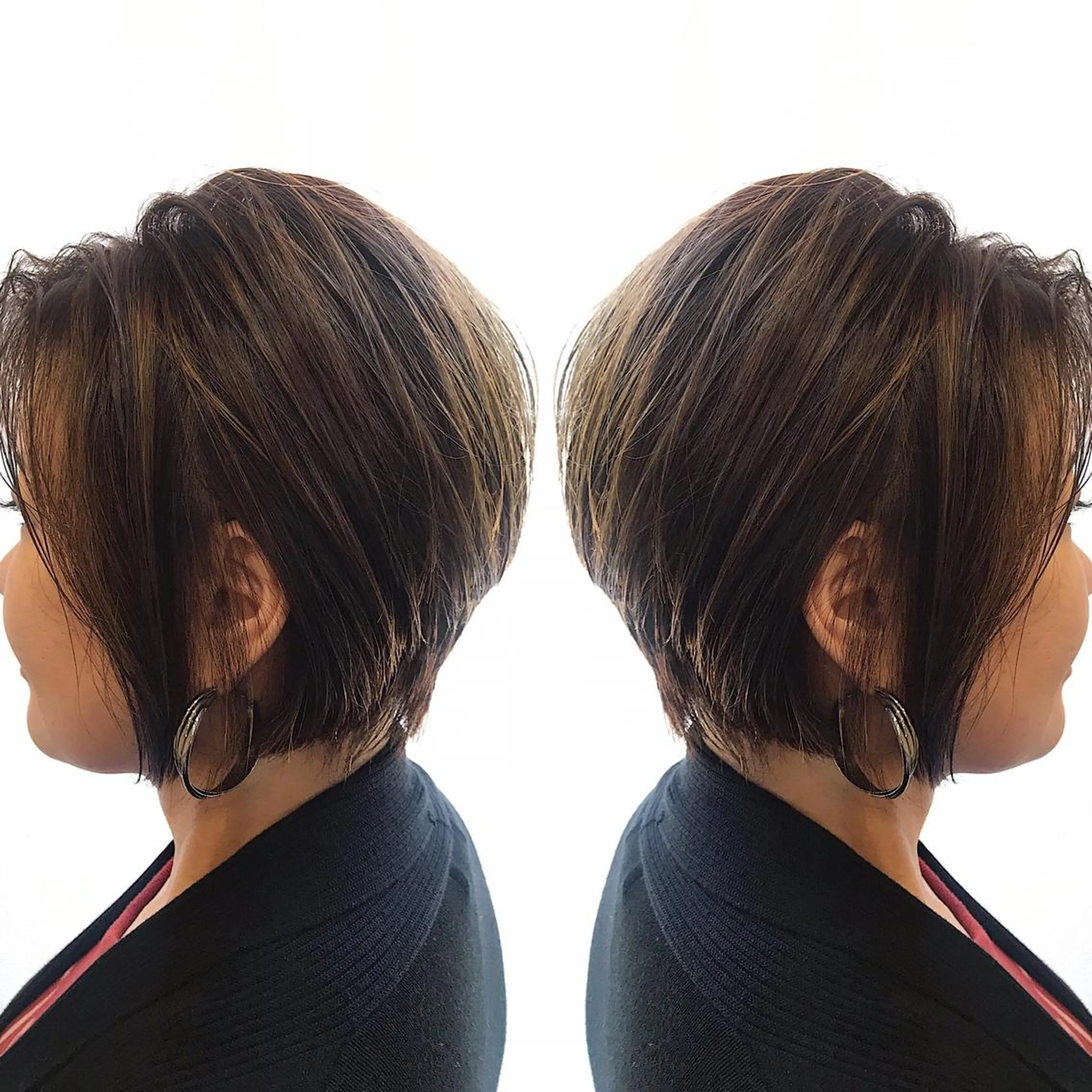 ショート カラー ショートボブ グレージュ ハイライトカラー ボブ ハイライト ヘアカラー 柴田 祐輔のヘアスタイル