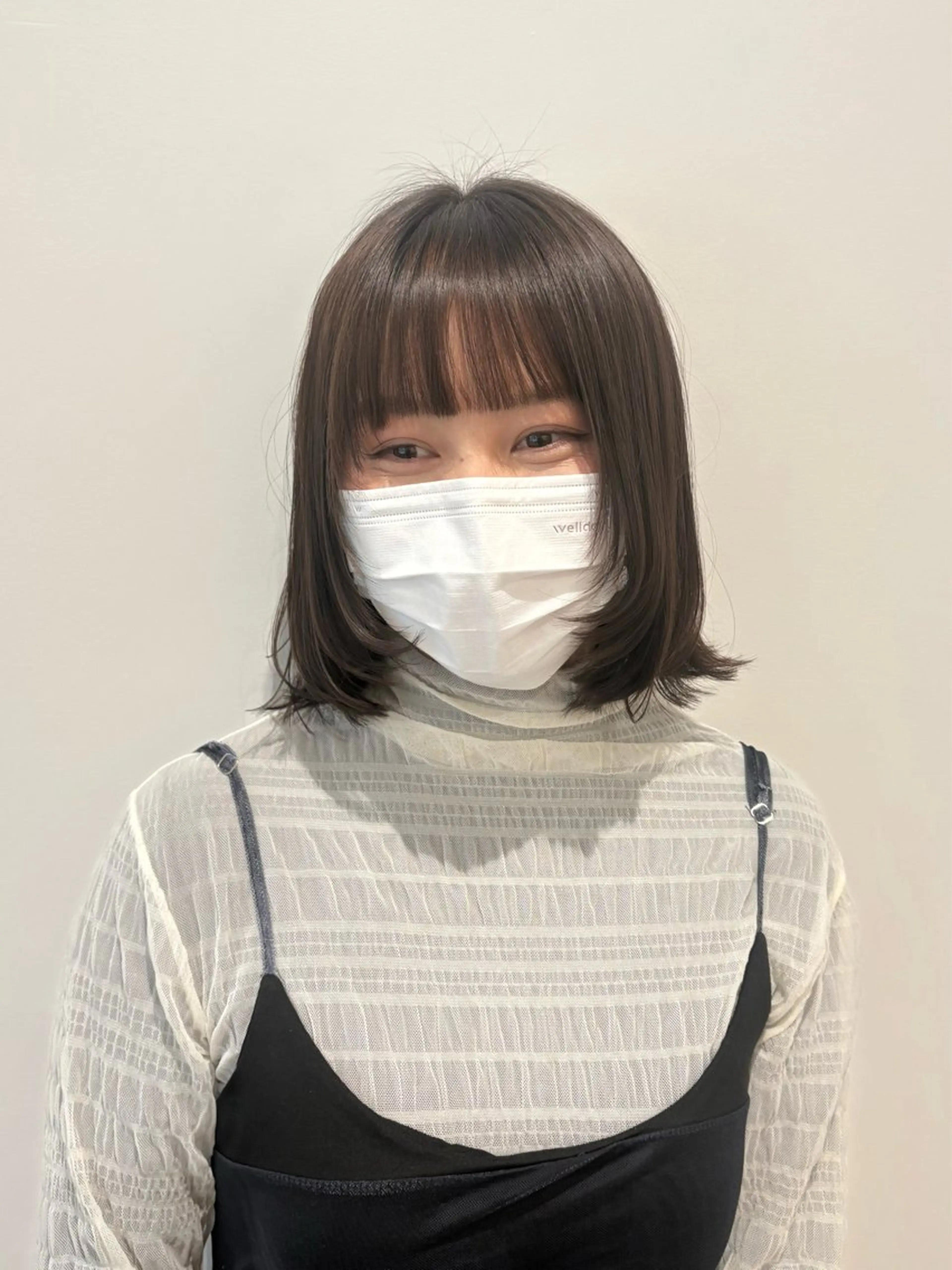 ミディアム 顔まわりレイヤー レイヤーカット COTAN所属・yui /暖色、ブラウンのヘアスタイル