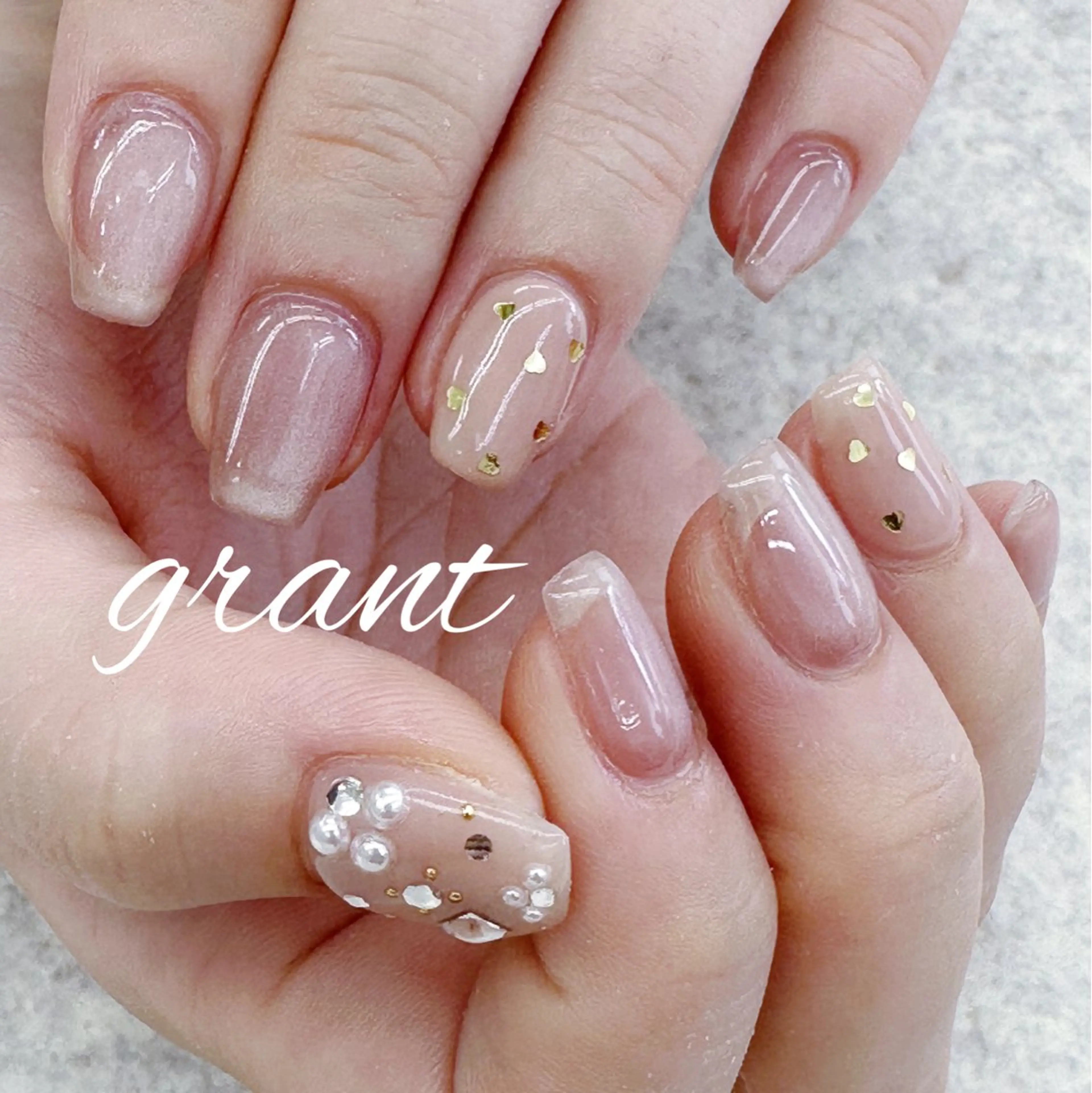 ネイル マグネットネイル シンプルネイル ハンドネイル nailsalon grantのネイルデザイン