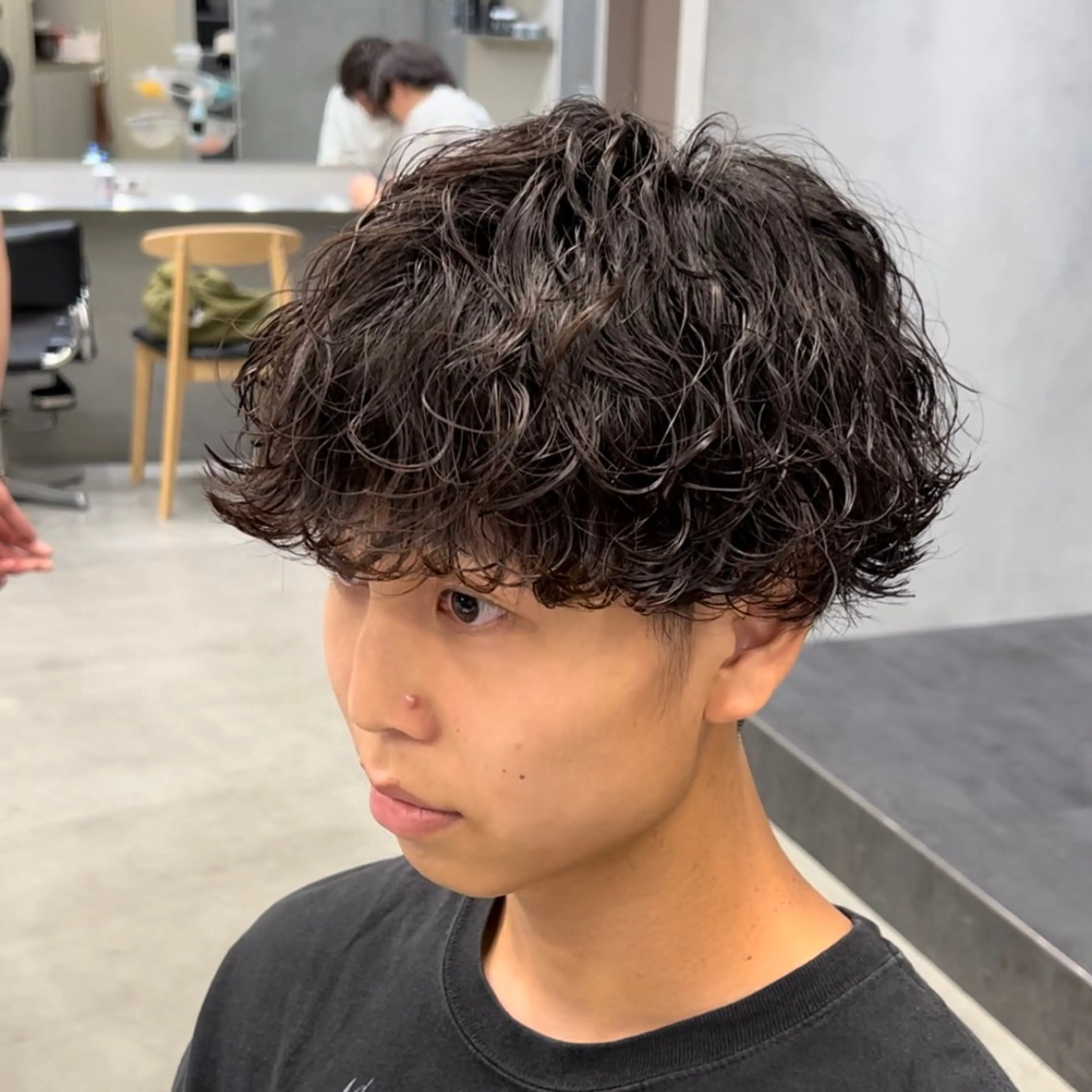 ショート パーマ メンズ メンズパーマ 波巻きパーマ 松下 友希 【fifth】のヘアスタイル