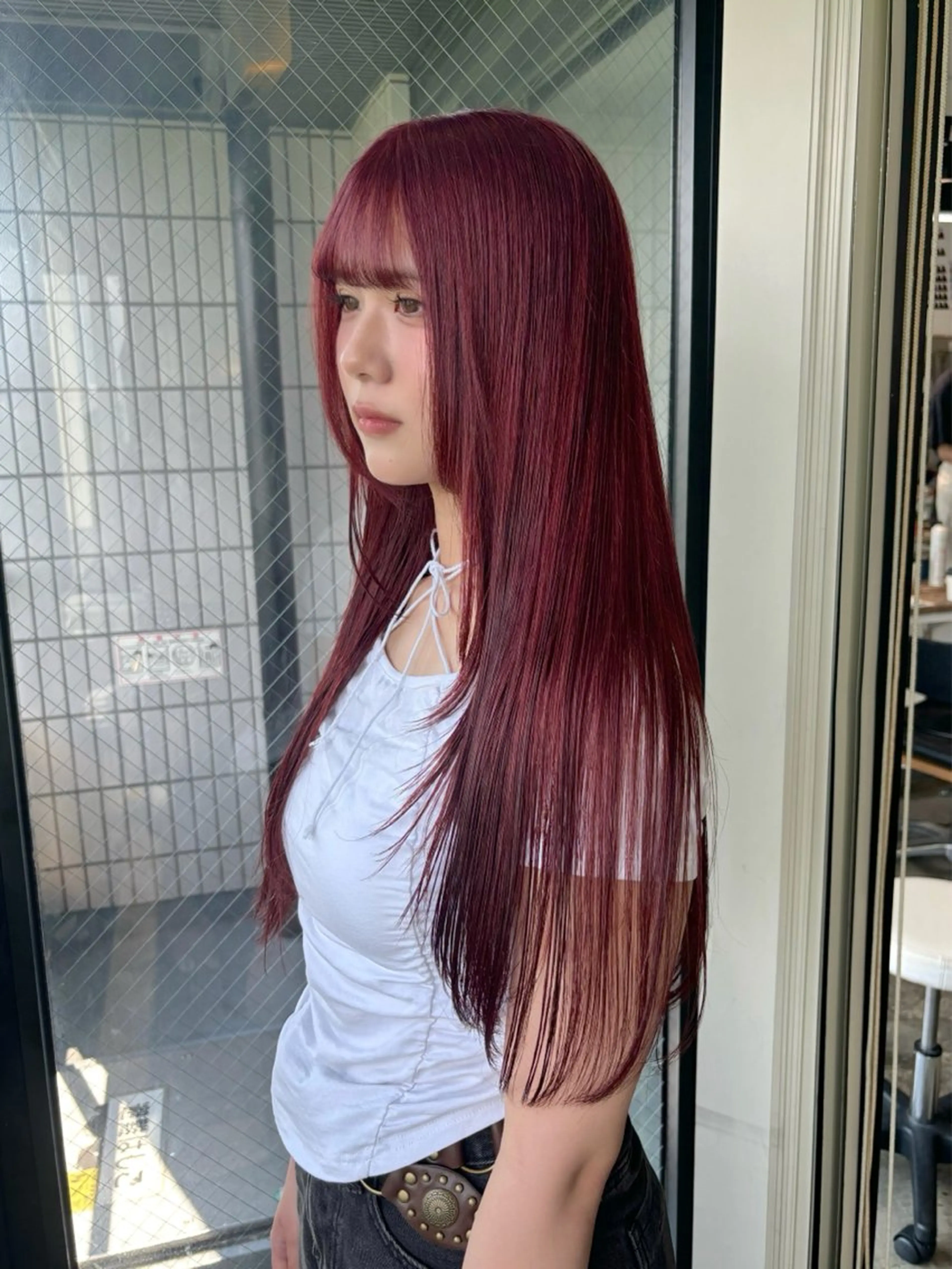 ロング カラー ブリーチ ケアブリーチ ケアカラー レッドカラー 髪質改善 ヘアカラー トリートメント 暖色カラー🍒 ケアブリーチ/akiのヘアスタイル