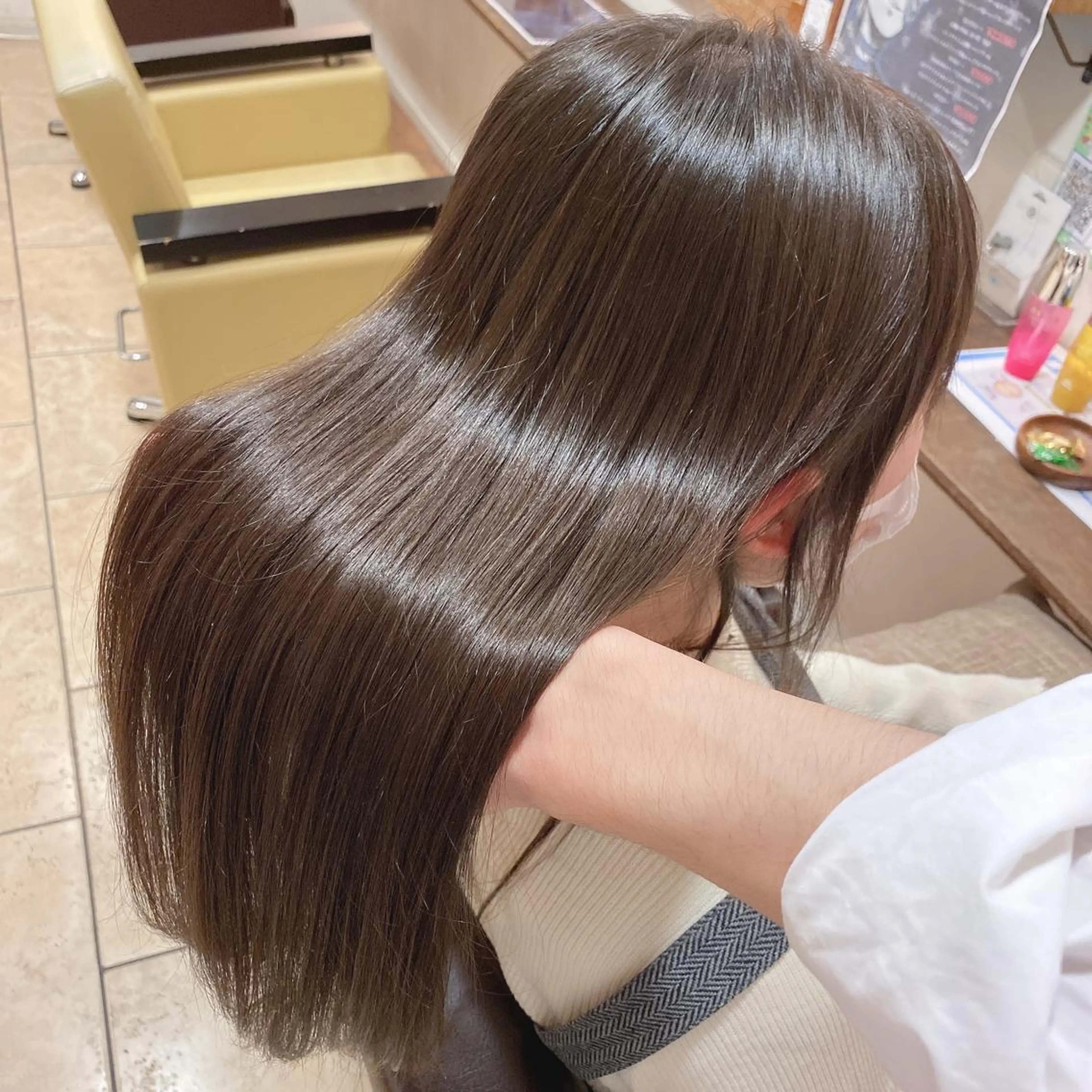 セミロング 髪質改善・縮毛矯正/ 下村陽平のヘアスタイル