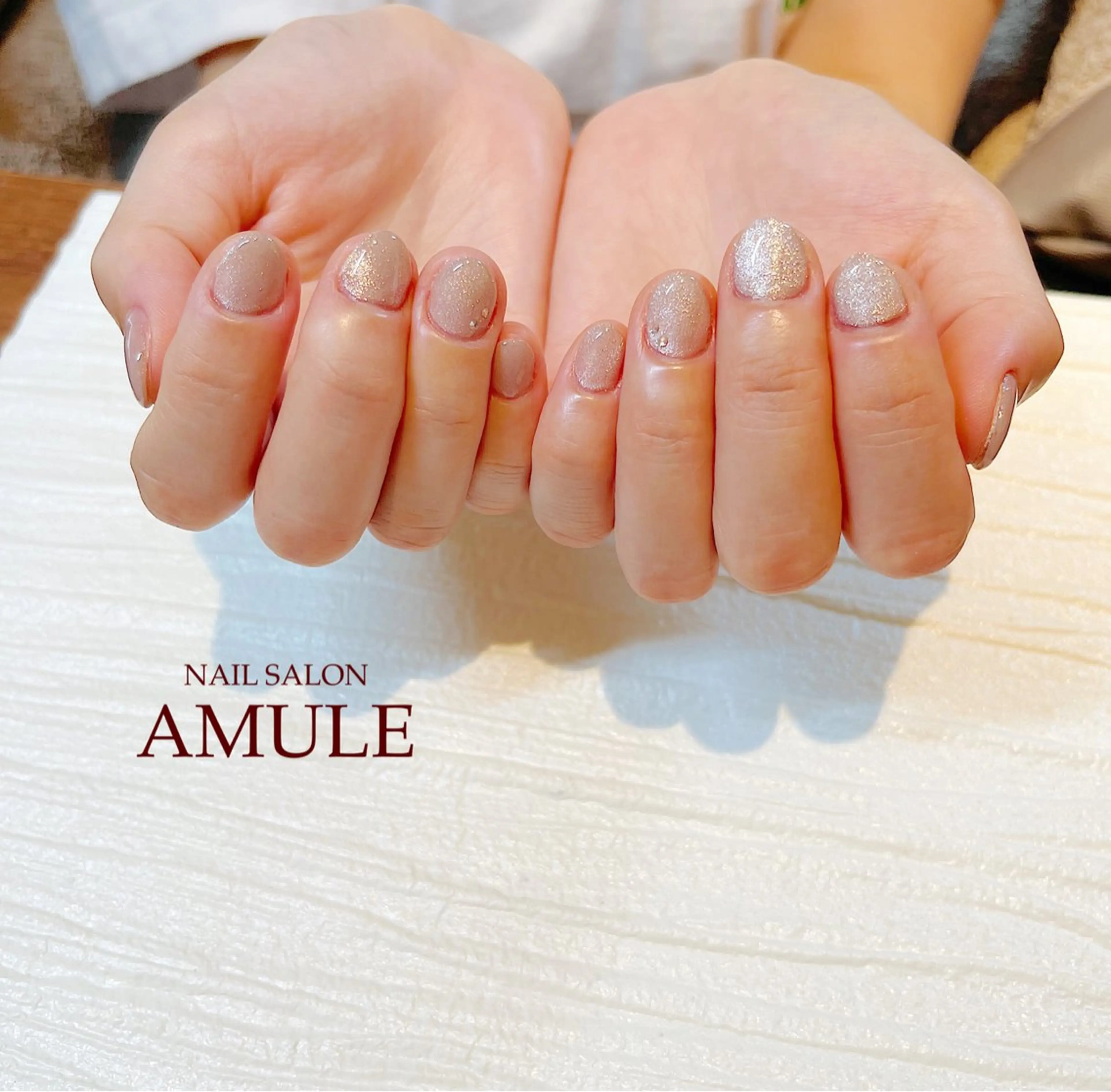 ネイル ジェルネイル マグネットネイル ワンカラーネイル ハンドネイル NAILSALON AMULEのネイルデザイン