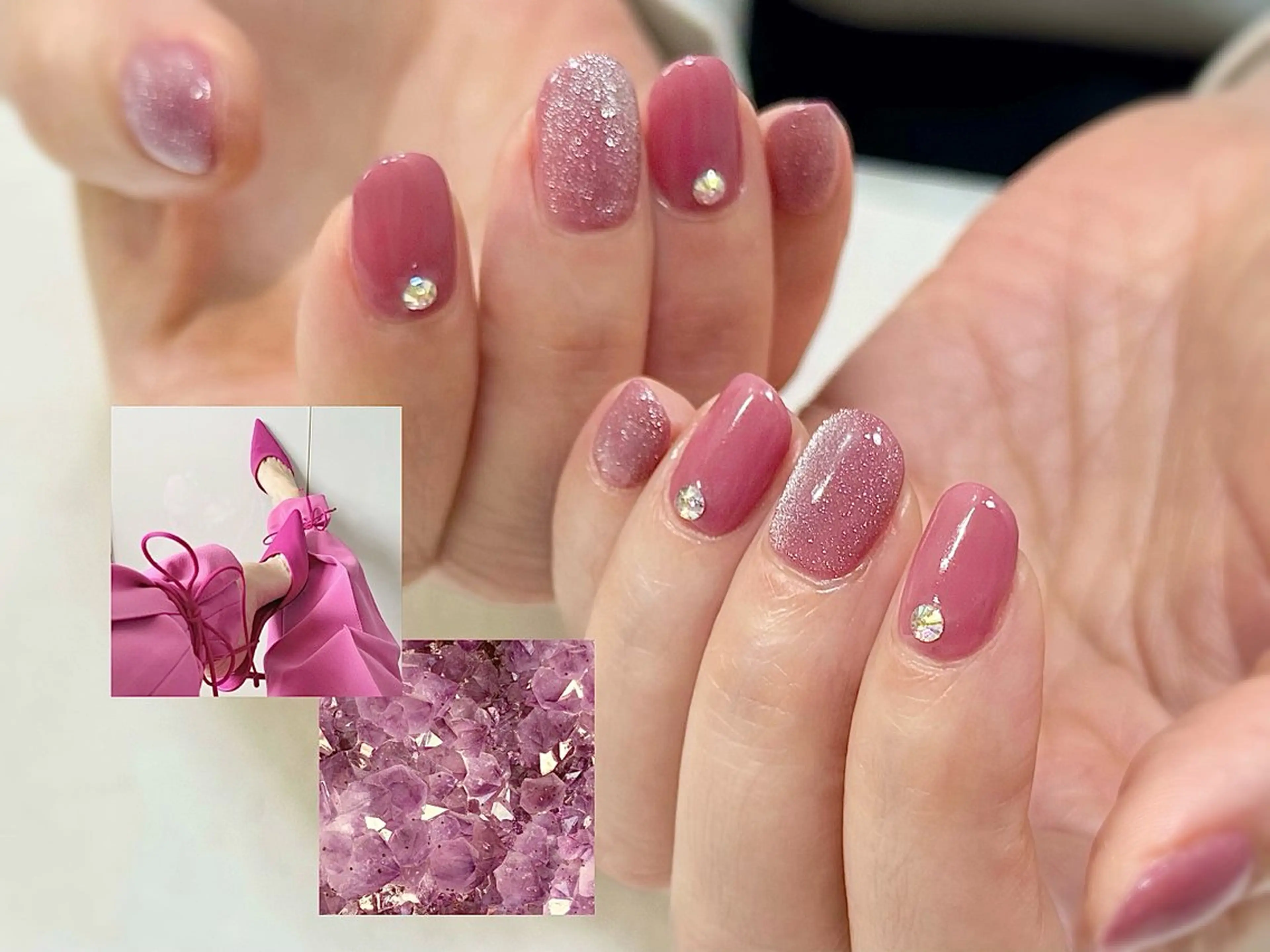 ネイル ストーンネイル ハンドネイル CHICnail🪽 /目黒/パラジェルのネイルデザイン