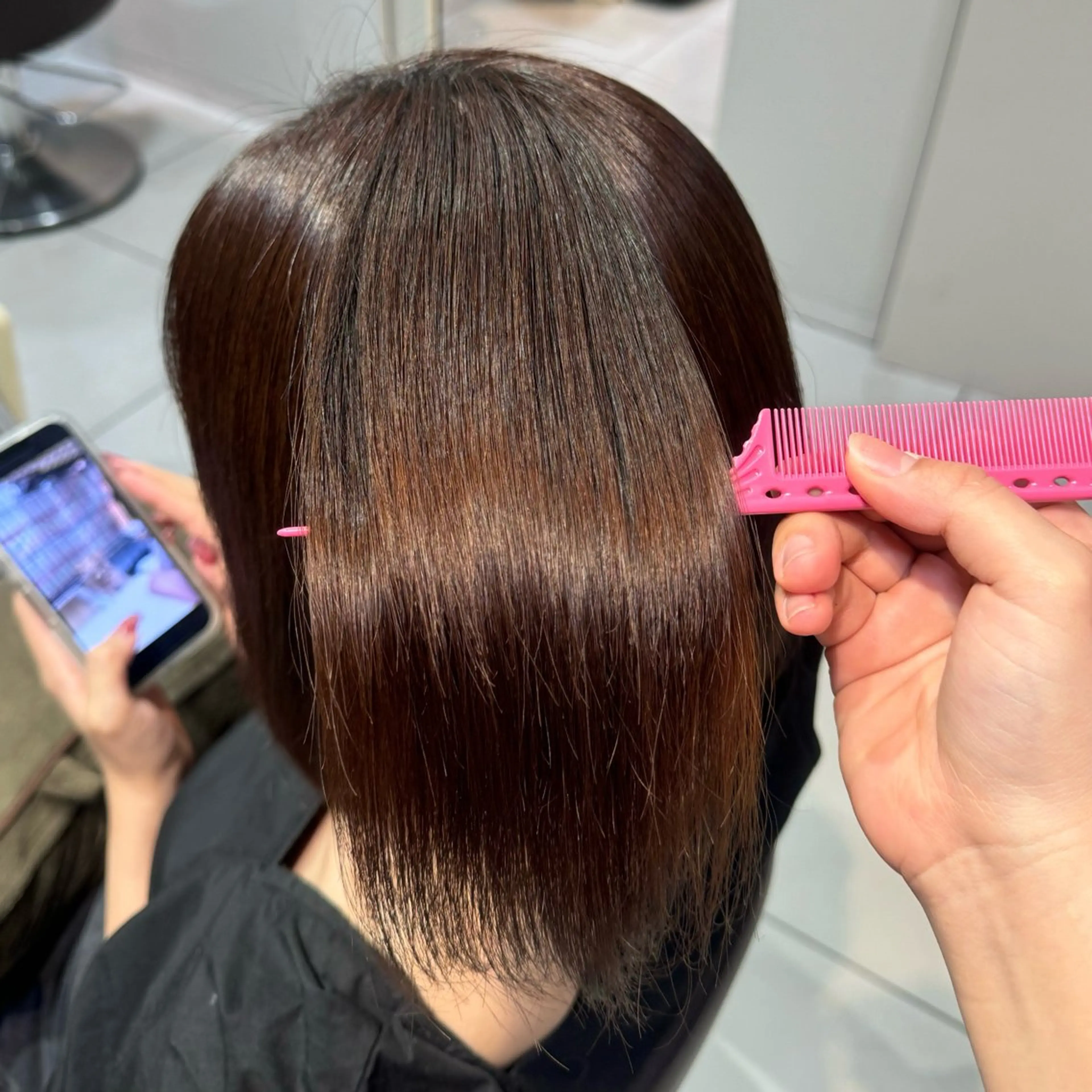 ショート 暖色/レイヤーカット /艶髪/髪質改善/のマツエク・マツパデザイン