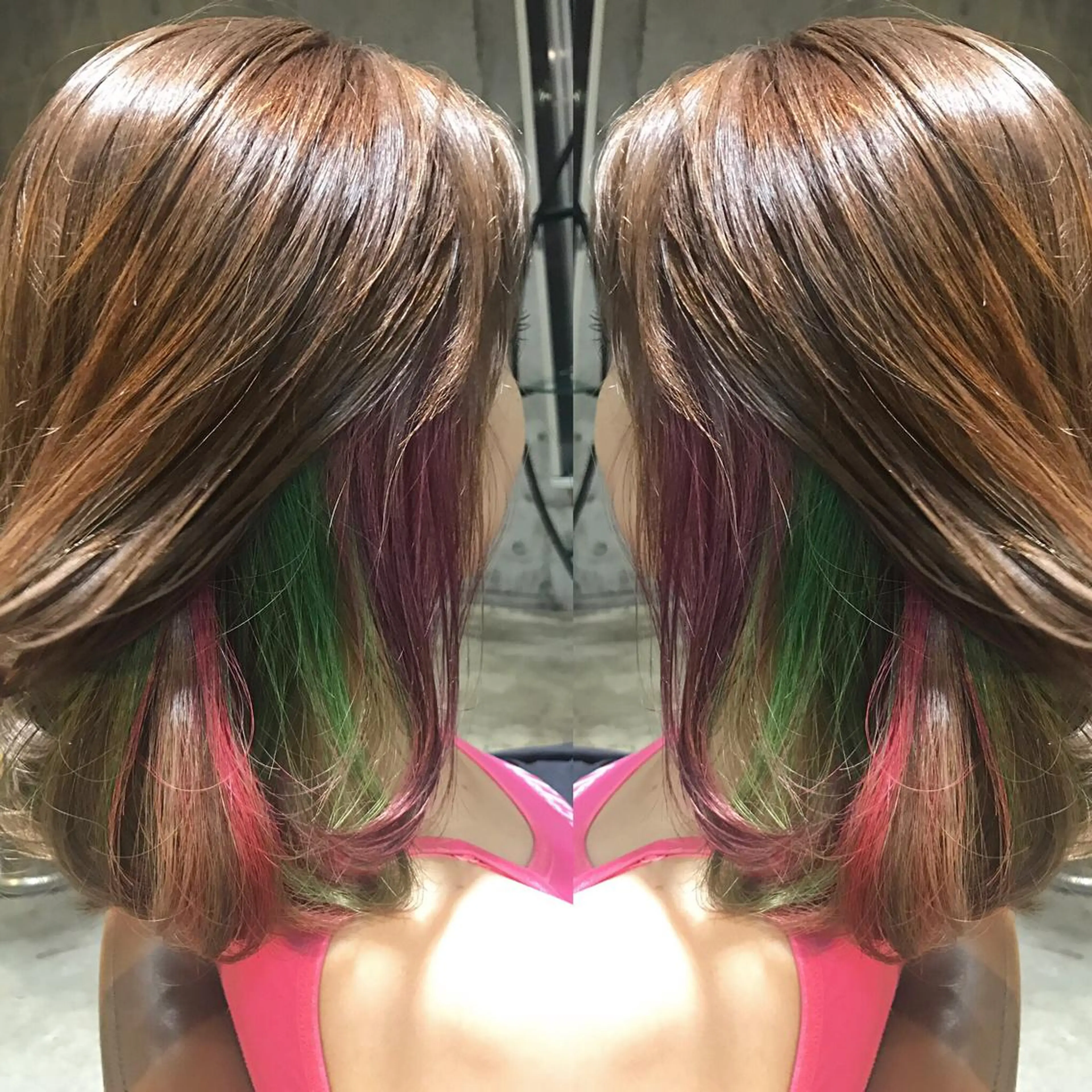 ミディアム カラー パーマ ヘアアレンジ メンズ キッズ ネイル マツエク・マツパ メンズインナーカラー インナーカラー サロンドミルク 原宿のヘアスタイル