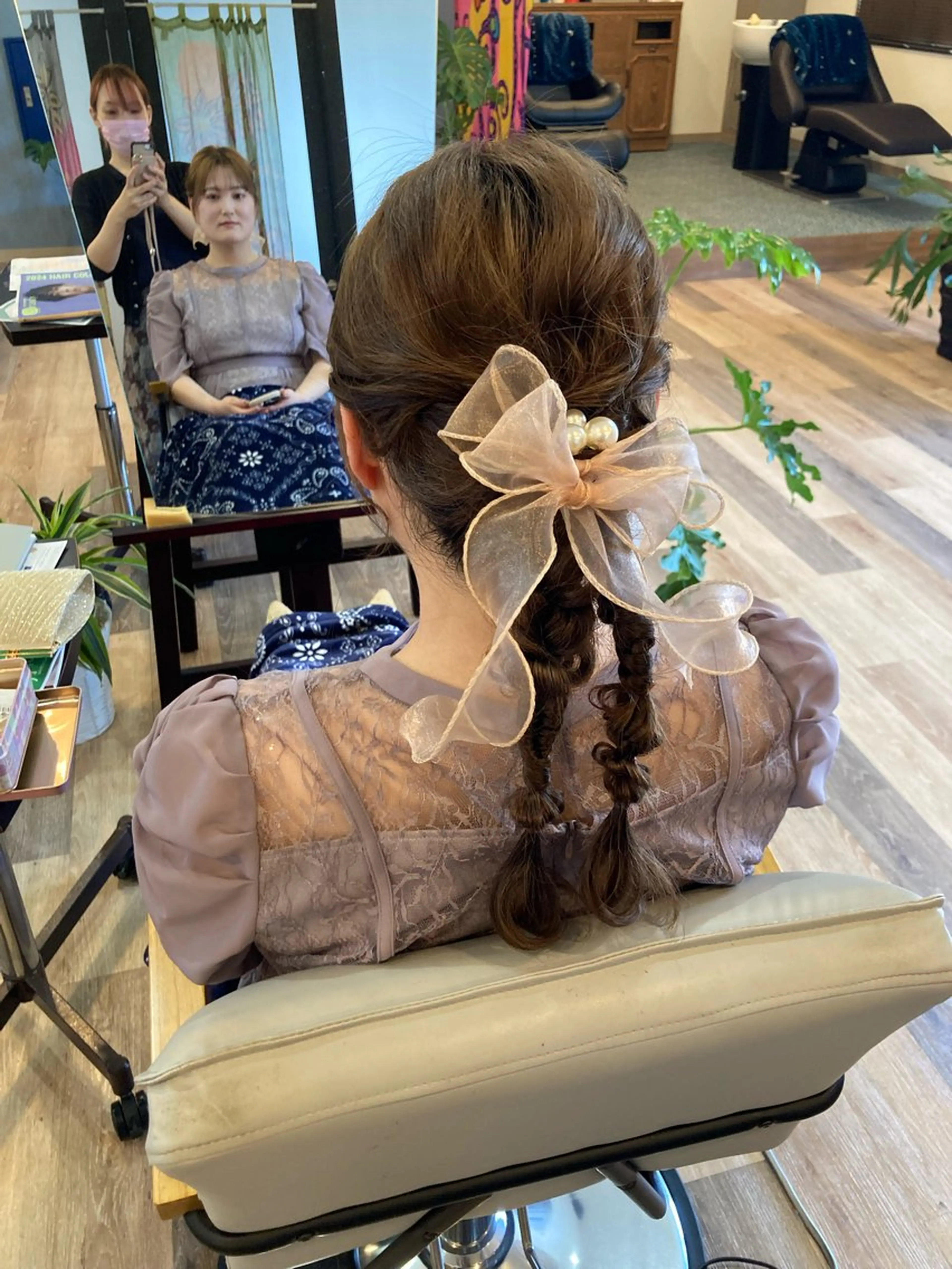 セミロング ヘアセット 中野 紹江のマツエク・マツパデザイン