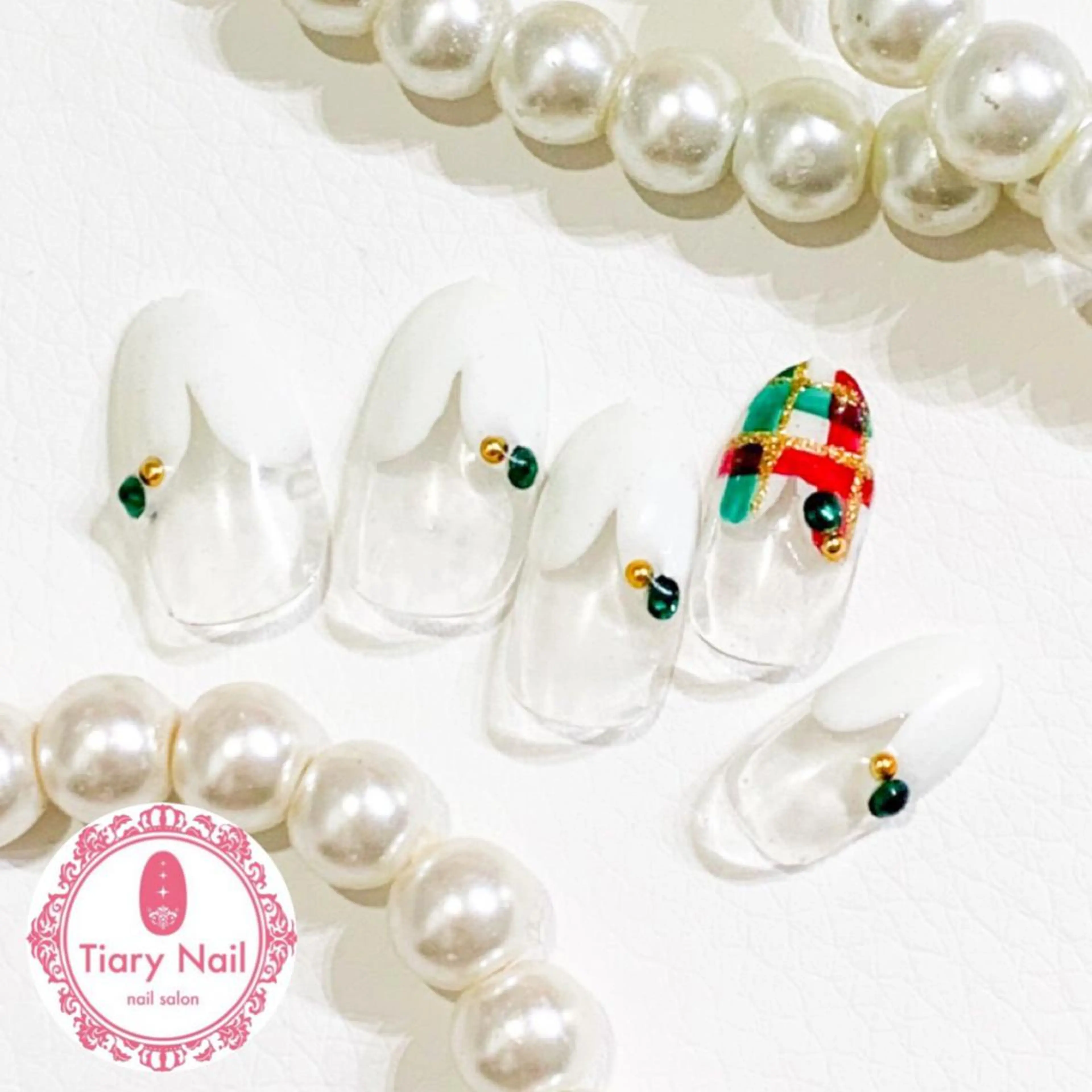 ネイル 桜ネイル 長さ出し スカルプネイル 💗🪽Tiary Nail🪽💗のネイルデザイン