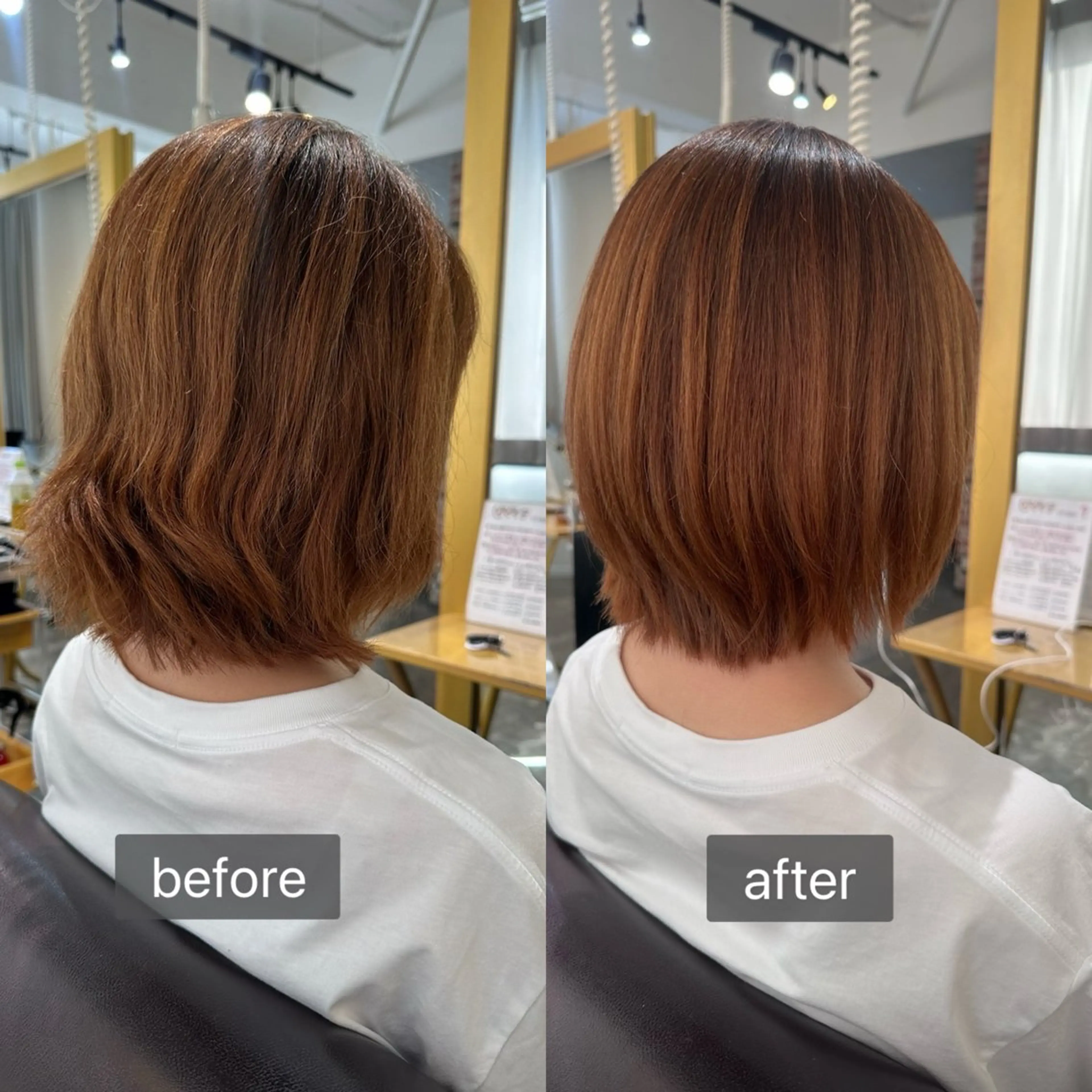 ショート ショートボブ ボブ くせ毛 ショートヘア 縮毛矯正 カット 縮毛矯正 心斎橋/レイヤー/ 艶カラー💖Sakiのヘアスタイル