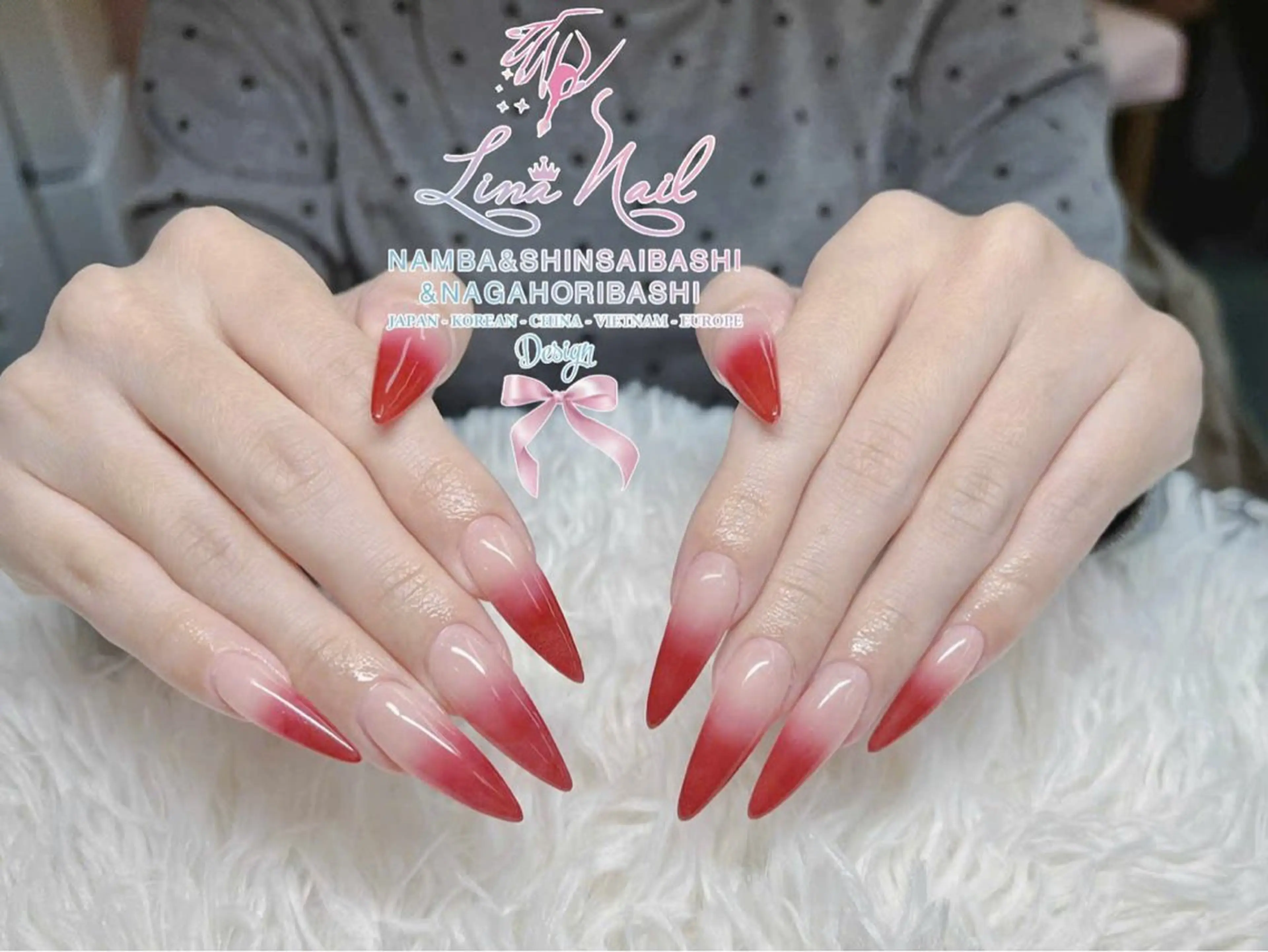 ネイル チークネイル 桜ネイル フラッシュネイル フットネイル ジェルネイル ハンドネイル リナネイル アメ村心斎橋店のネイルデザイン