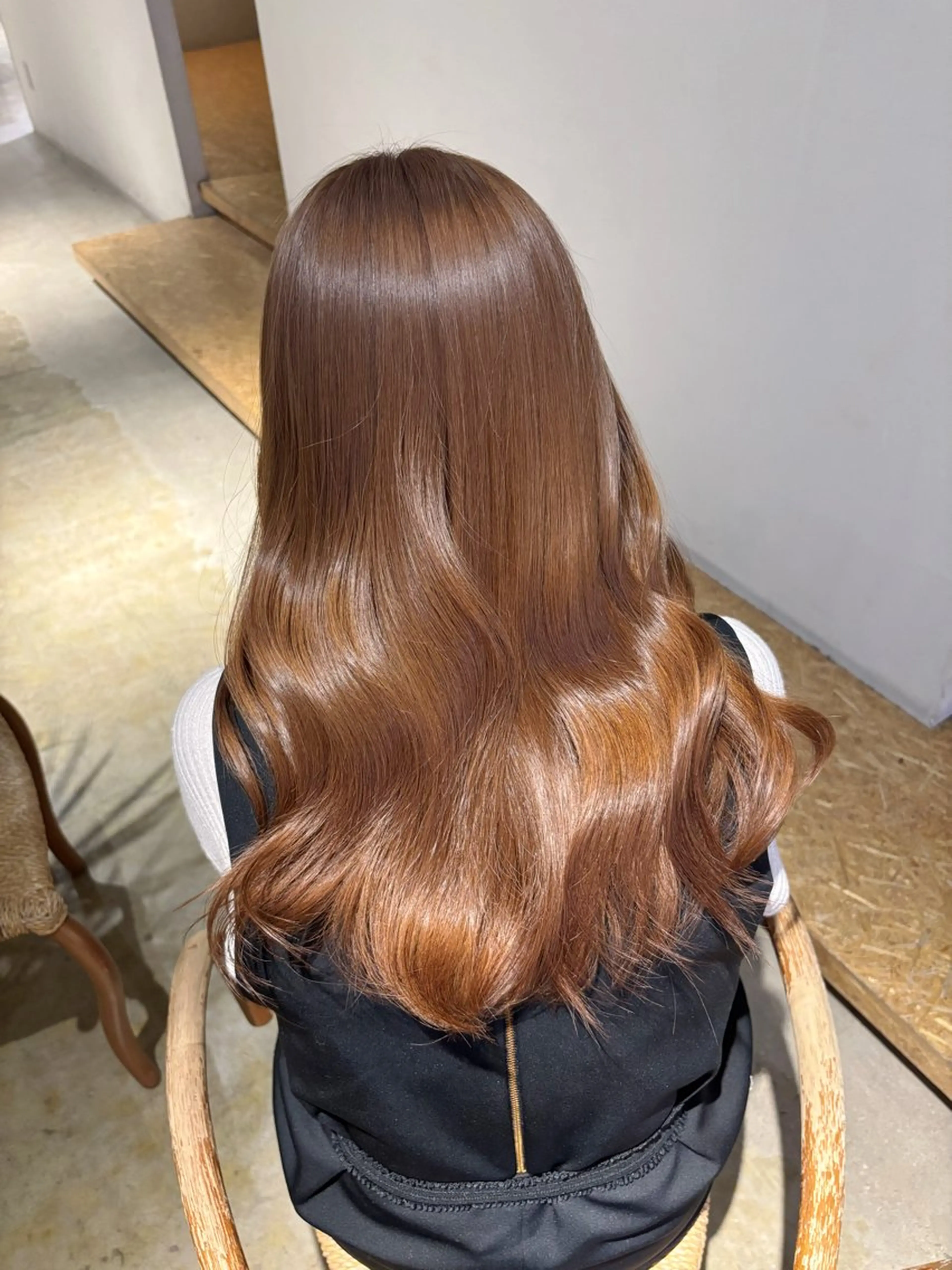 ロング カラー ブリーチ ブラウンカラー 透明感カラー ハイトーンカラー ヘアカラー トリートメント えんぐちとも／透明感 カラー／博多ボブのヘアスタイル