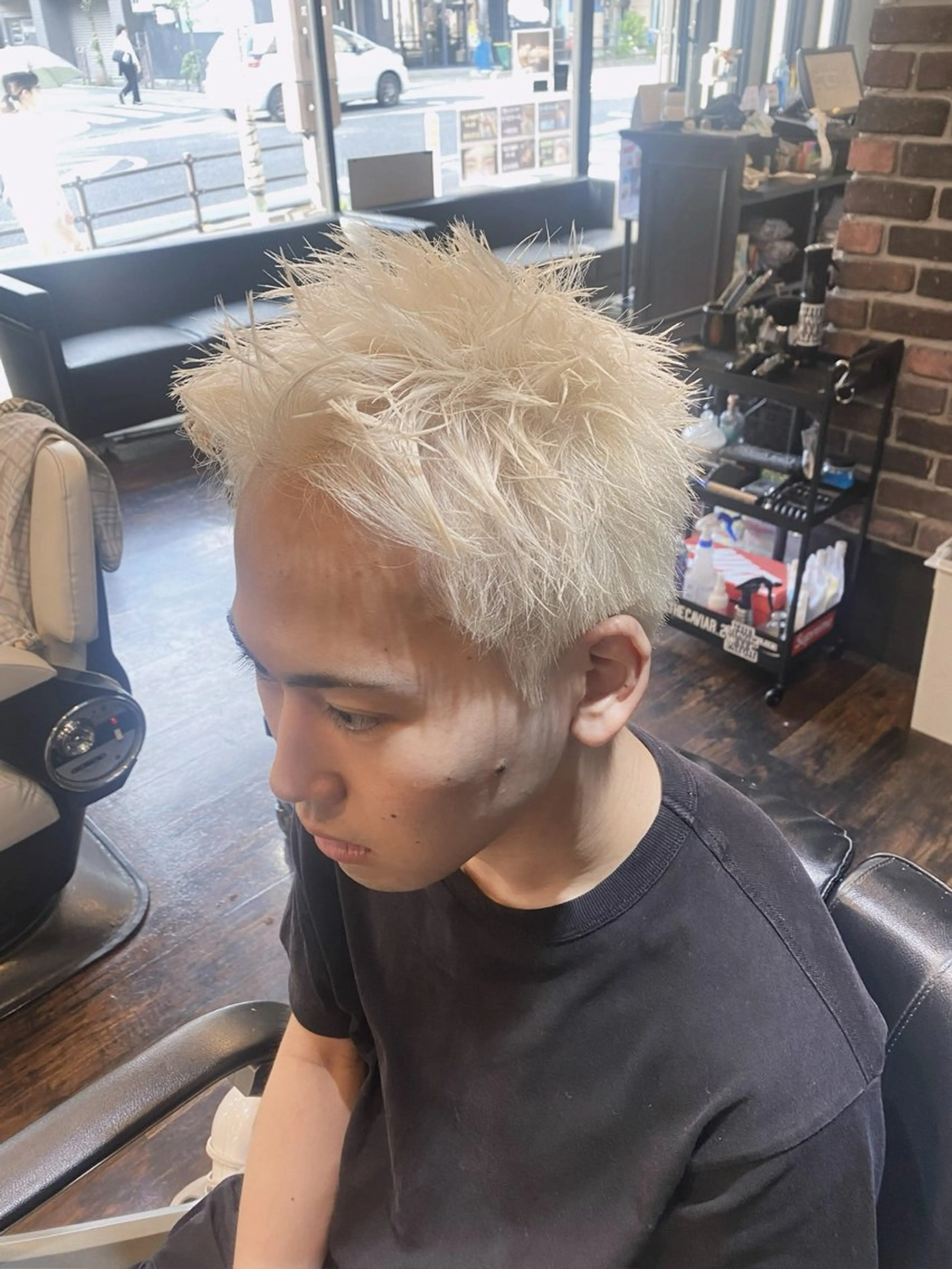 ショート ショートヘア カット ヘアカラー 🌟夜から通える🌟 メンズ専門店長RENのヘアスタイル