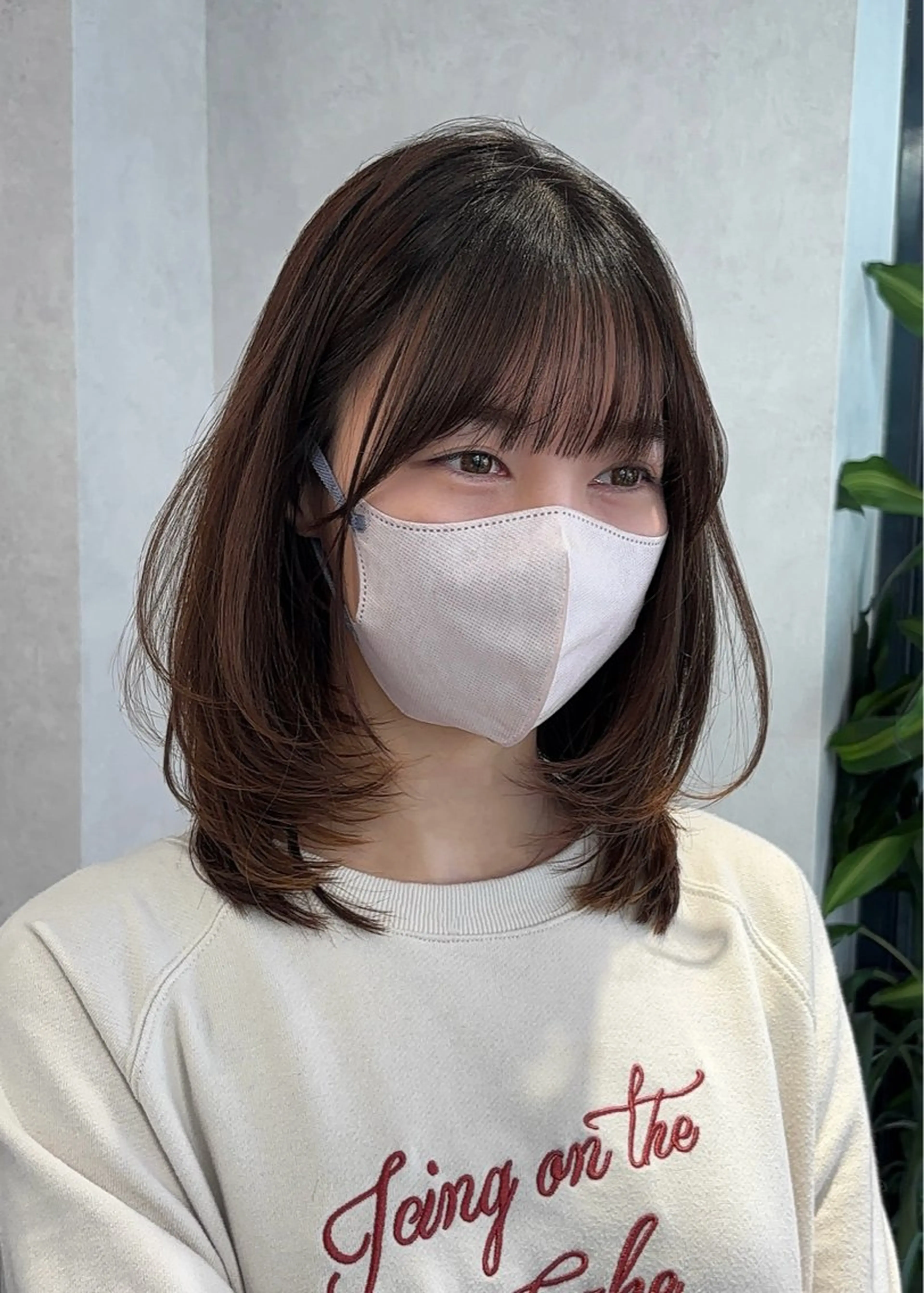 セミロング カット トリートメント ヘッドスパ 結べるレイヤーカット /カラー/あさかのヘアスタイル