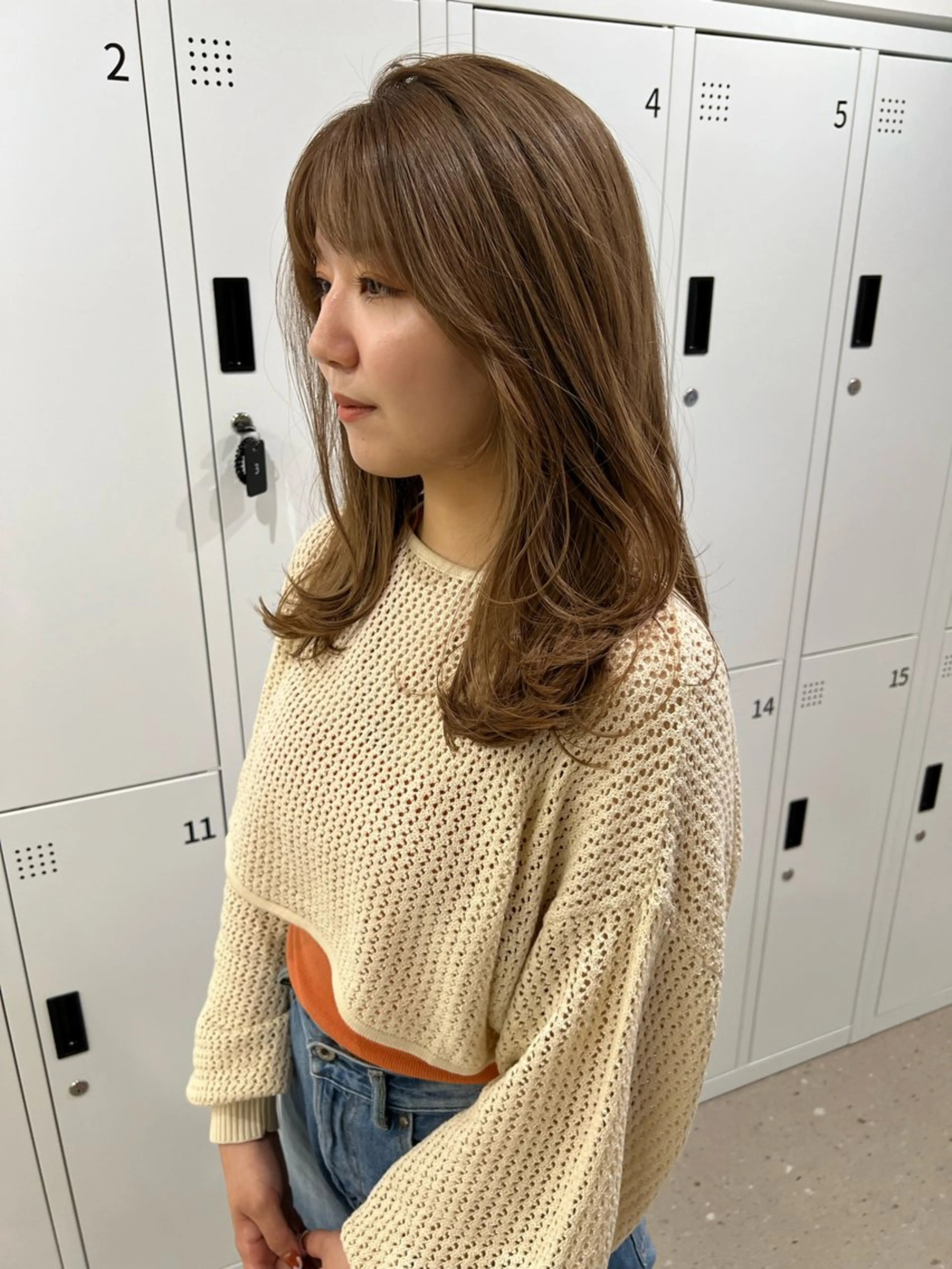セミロング レイヤーカット カット パーマ ナチュラルヘア/ 似合わせ/三宅 昌太のヘアスタイル