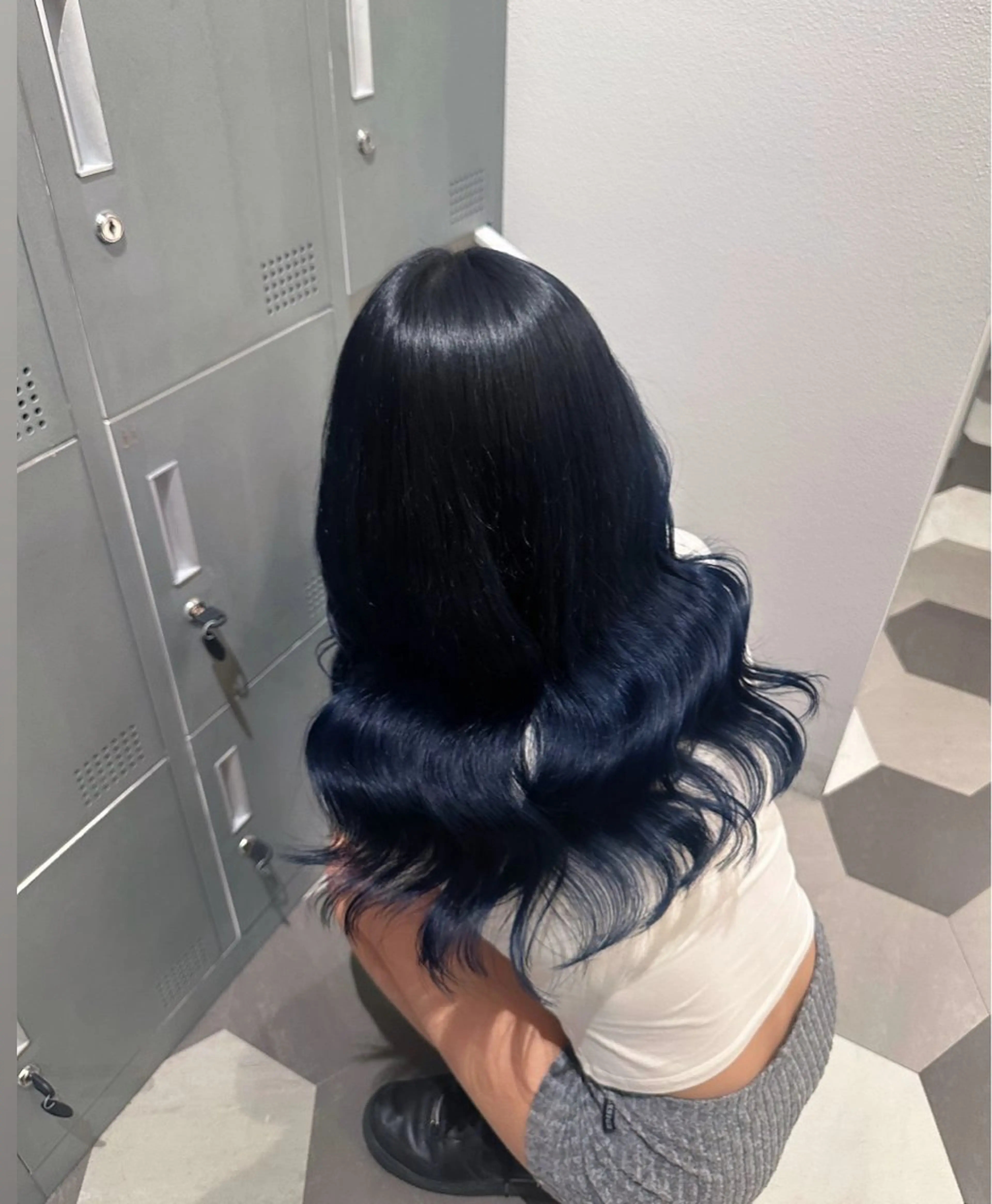 ロング 透け感オリーブ/レイ ヤーカット/KaHoのヘアスタイル