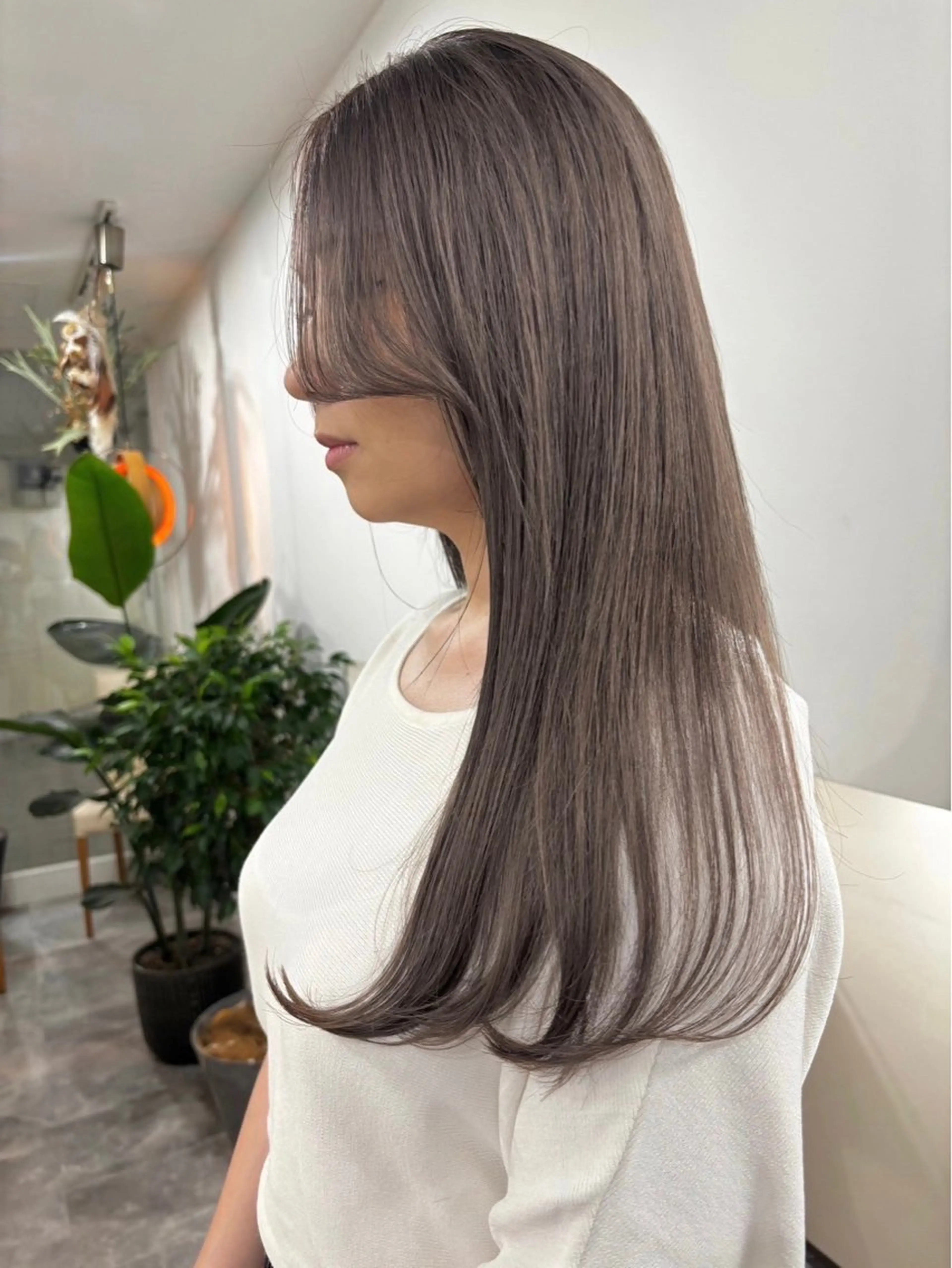 ロング カット ヘアカラー 藤森結子/韓国ヘア/ パーソナルカラー診断のヘアスタイル