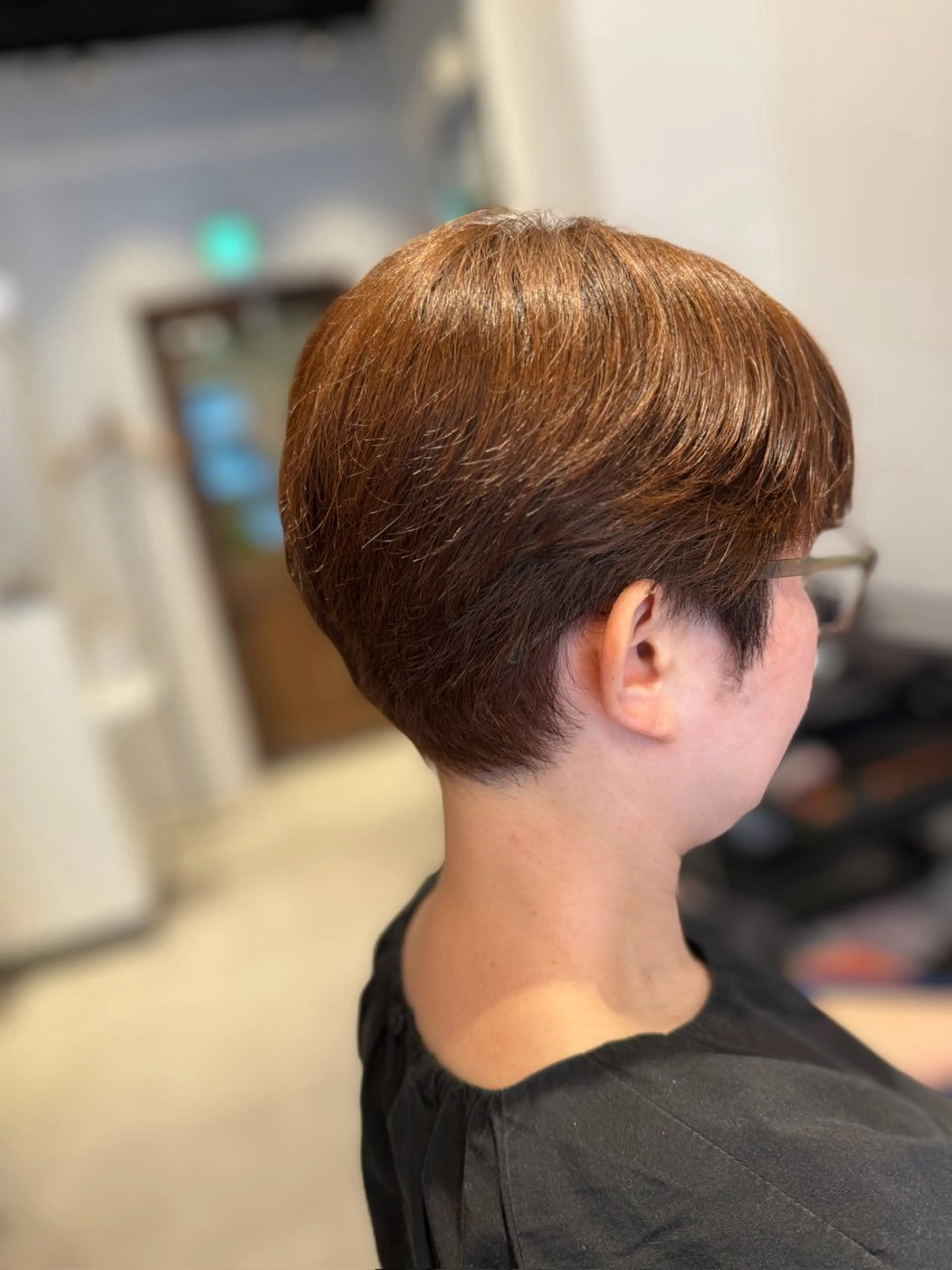 ショート カラー ブラウンカラー ピンクカラー ピンクブラウン ヘアカラー 高石 乃愛のヘアスタイル