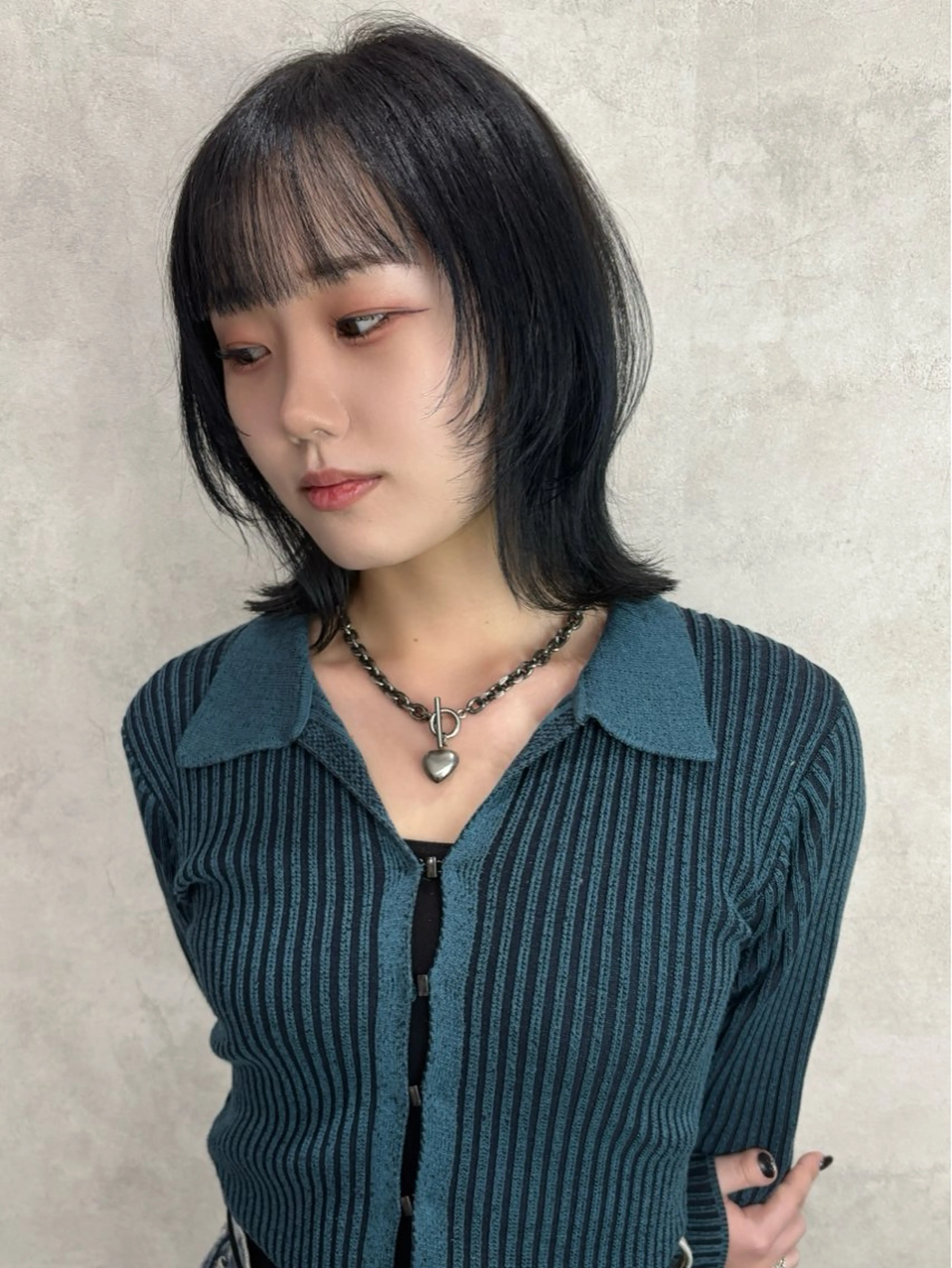 ミディアム ボブレイヤー ボブ レイヤーカット トリートメント カット トリートメント 🖤顔まわり 盛れヘア⟡アズサ🖤のヘアスタイル