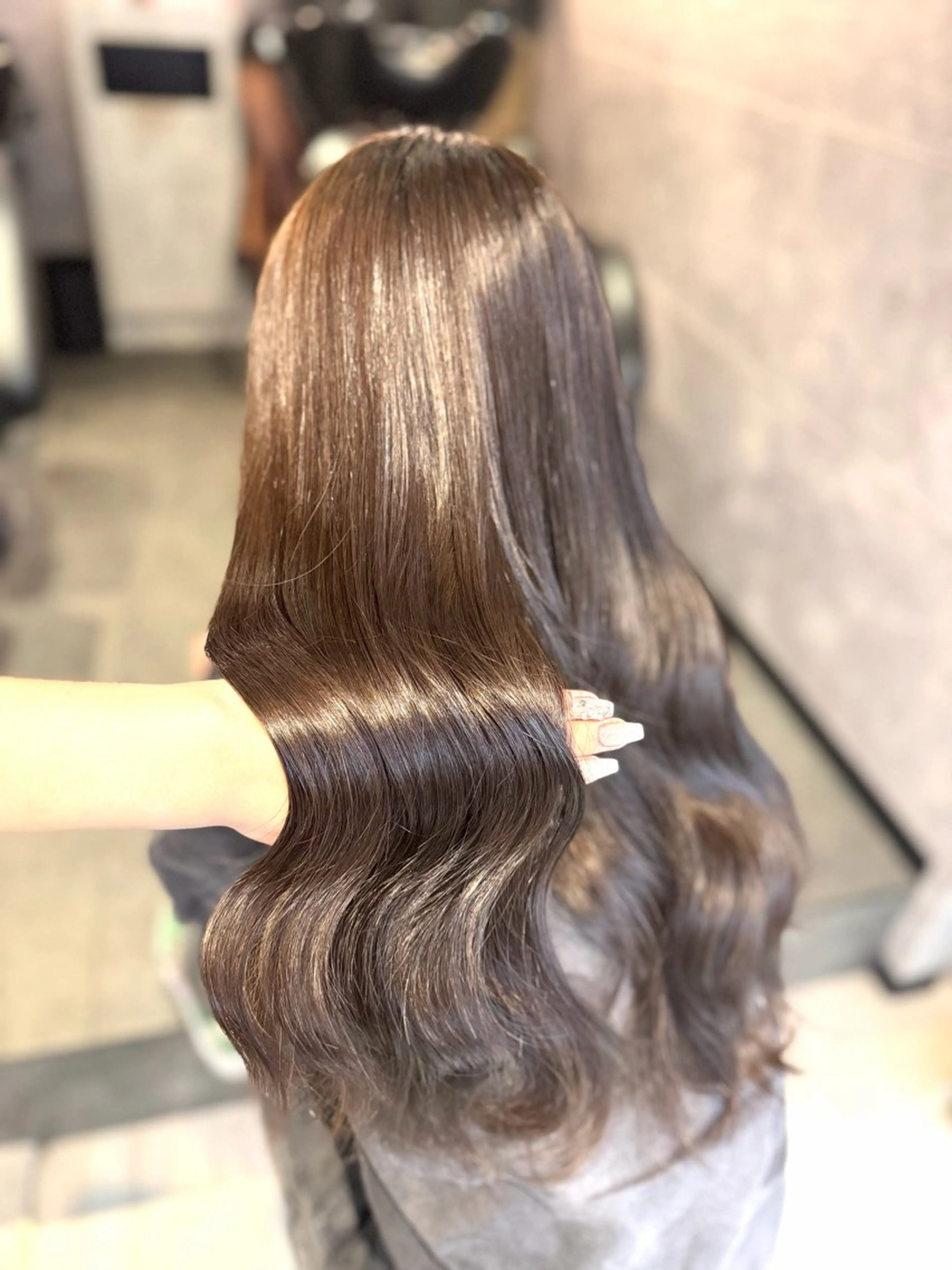 ロング カラー カット ヘアカラー トリートメント 🩶鈴木茉奈🩶艶髪 /透明感/暖色カラーのヘアスタイル