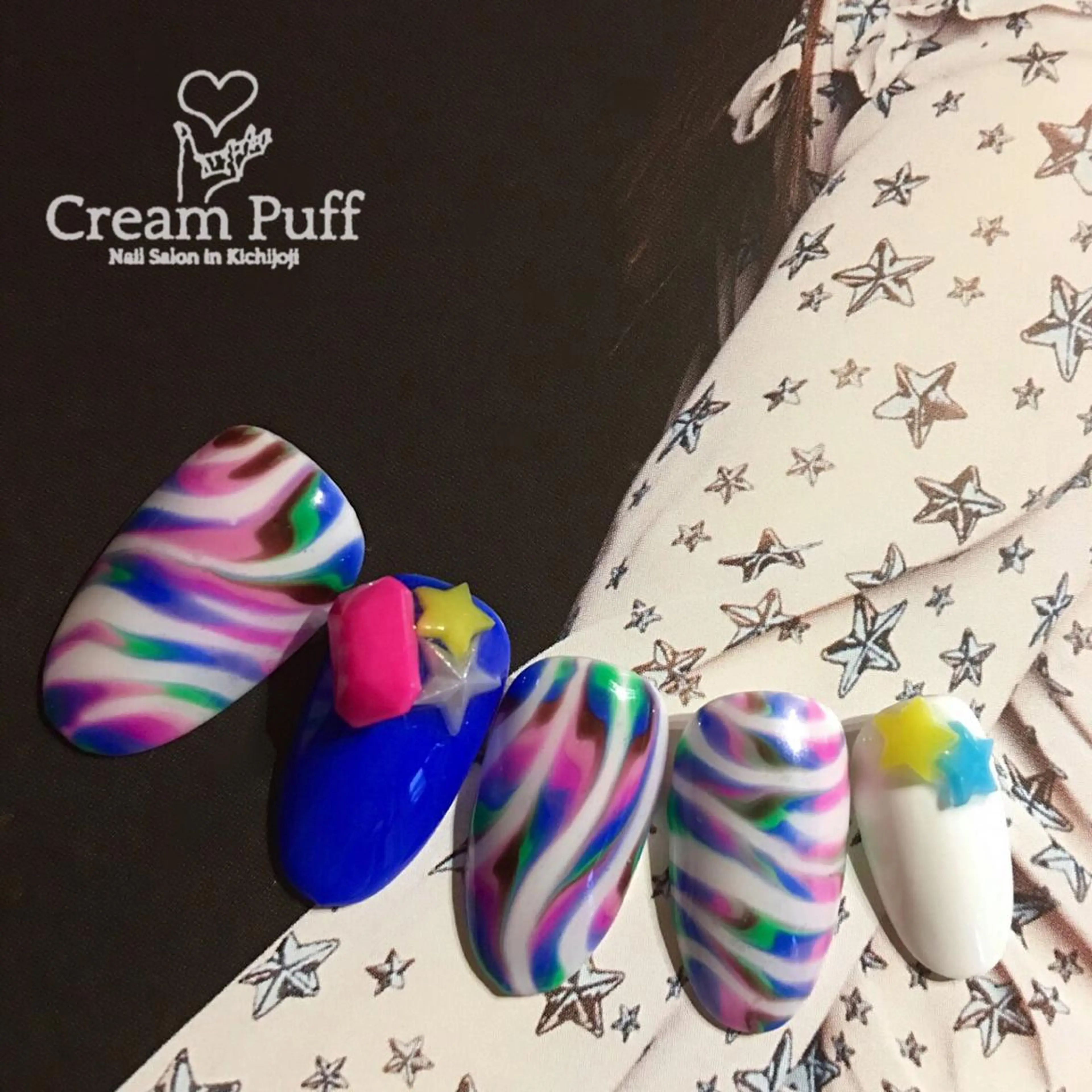 ネイル 大理石ネイル(マーブル) HAMANO MIKAのネイルデザイン