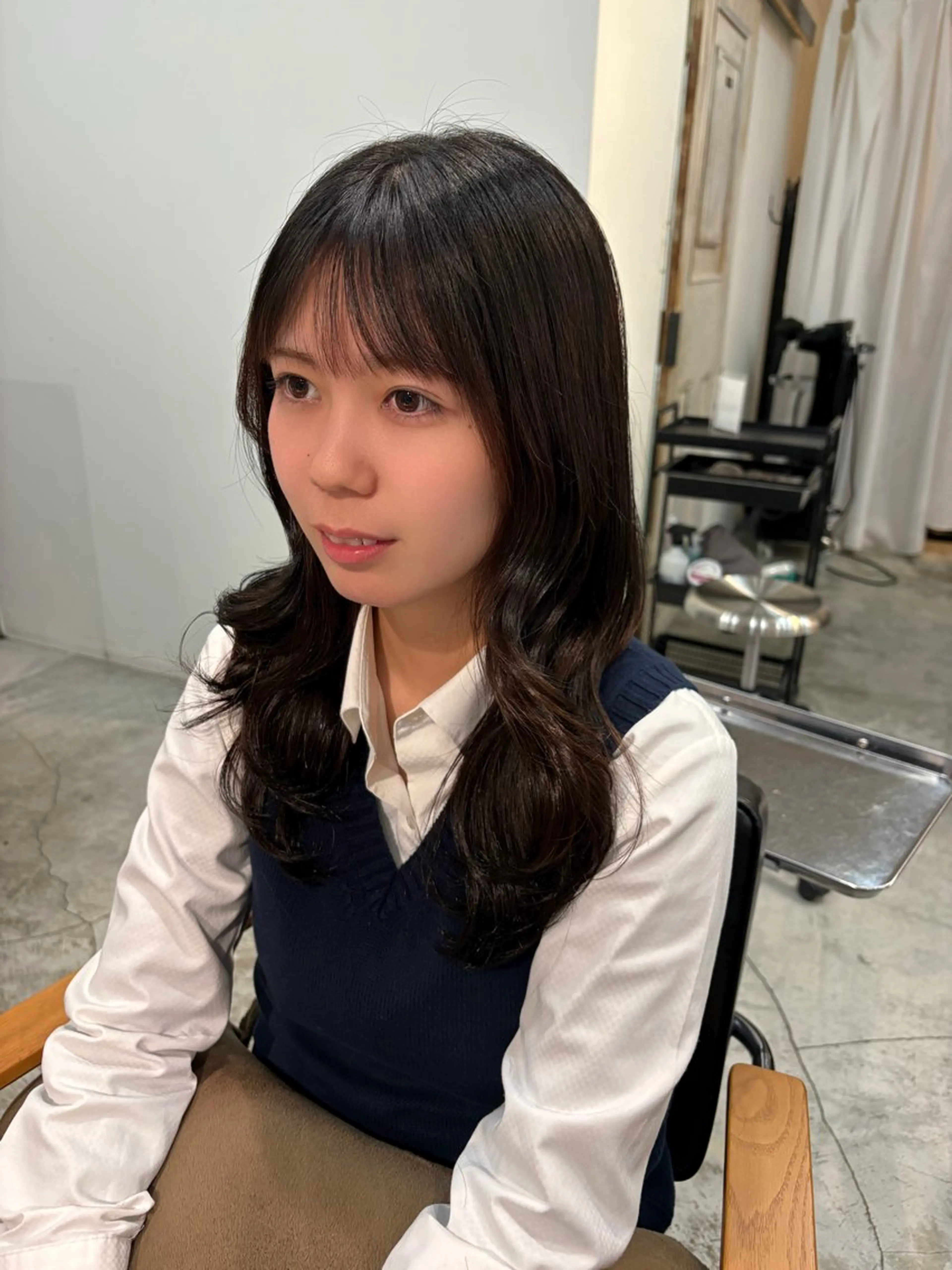 ロング レイヤーカット 顔周りカット ピンク カラー🩰りりのヘアスタイル