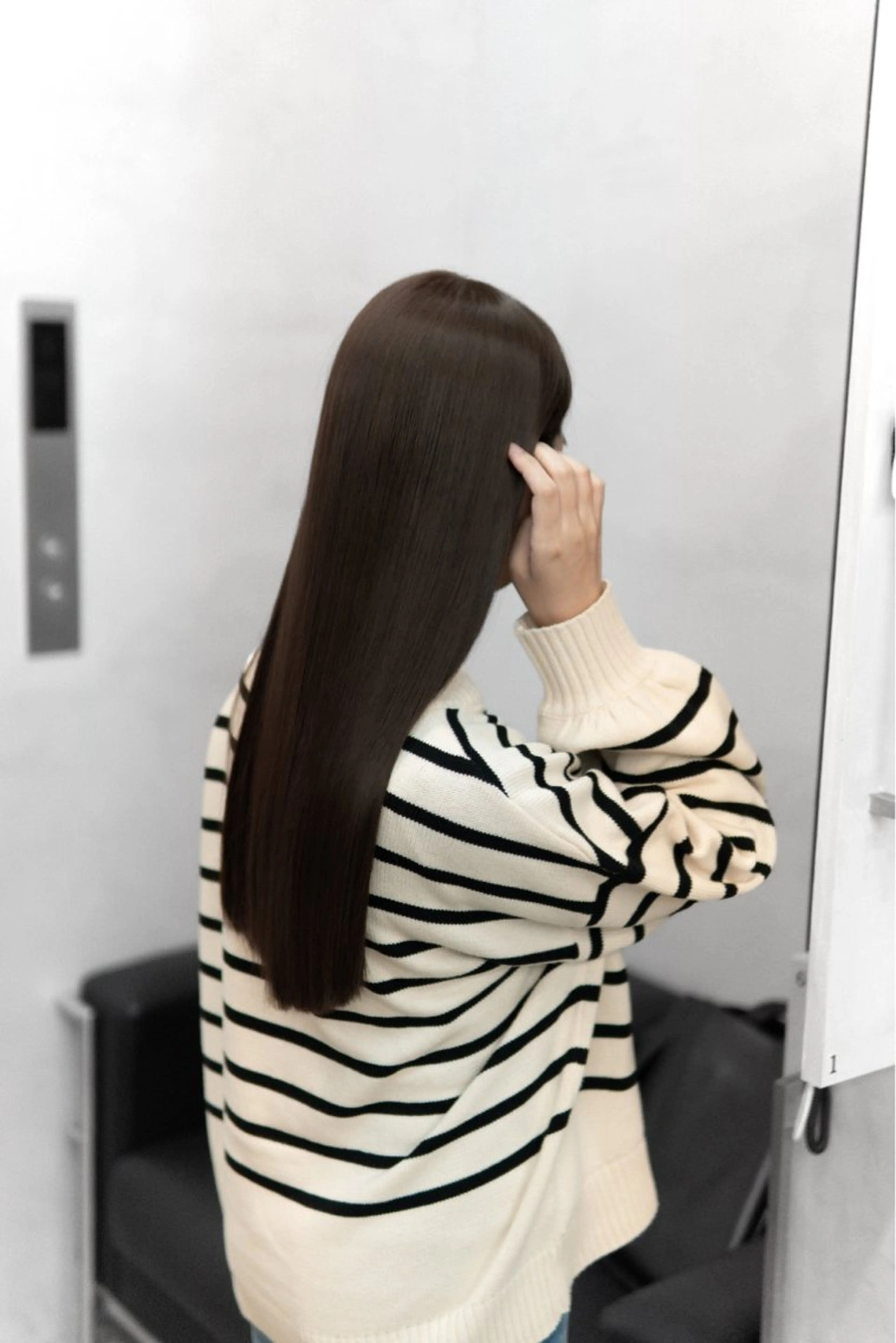 ロング 縮毛矯正 無料カットモデル／ 髪質改善／角田 龍汰のヘアスタイル