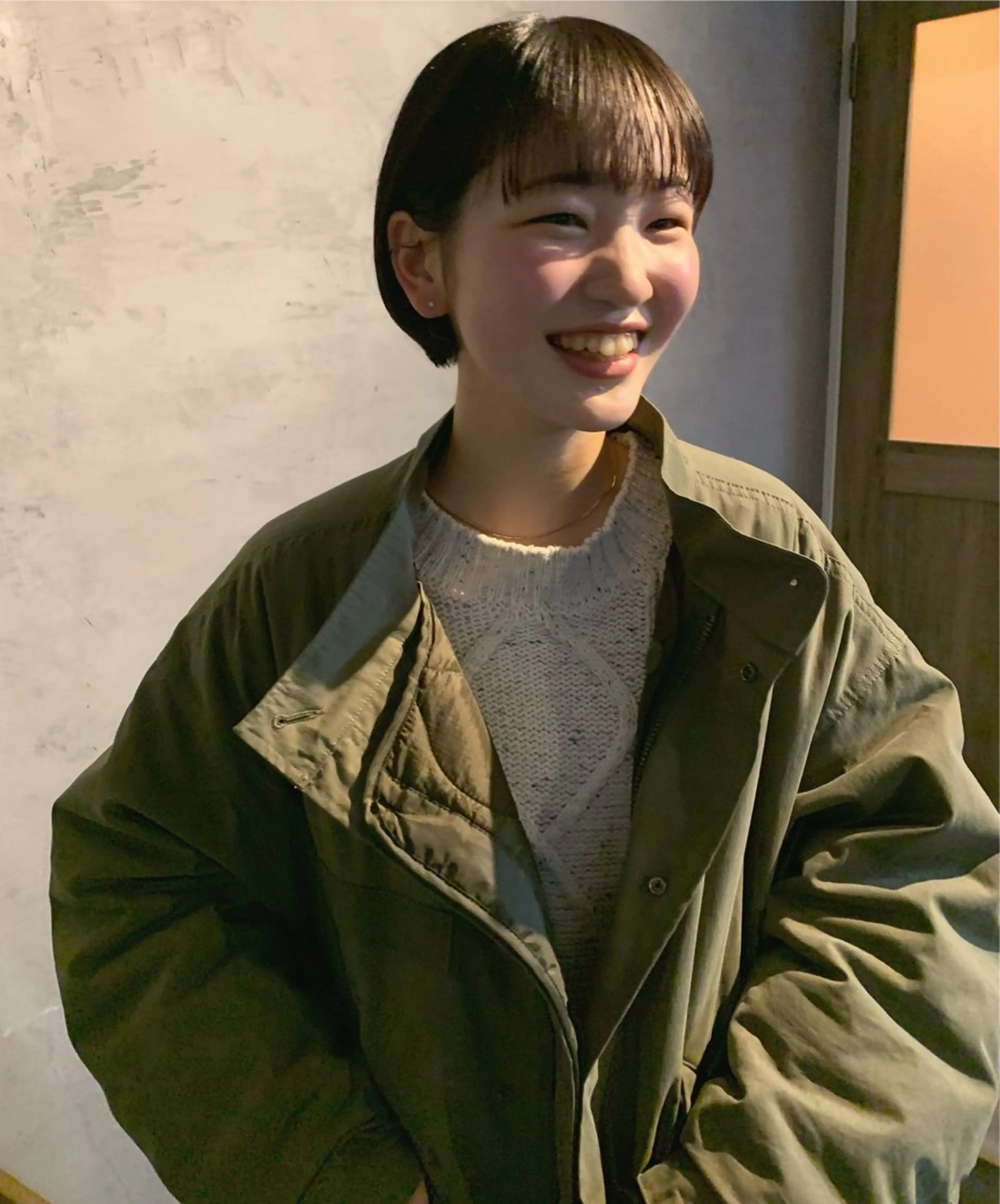 ショート カラー ショートヘア ヘアカラー トリートメント シノザキ/薬院/ボブ /ショート/髪質改善のヘアスタイル