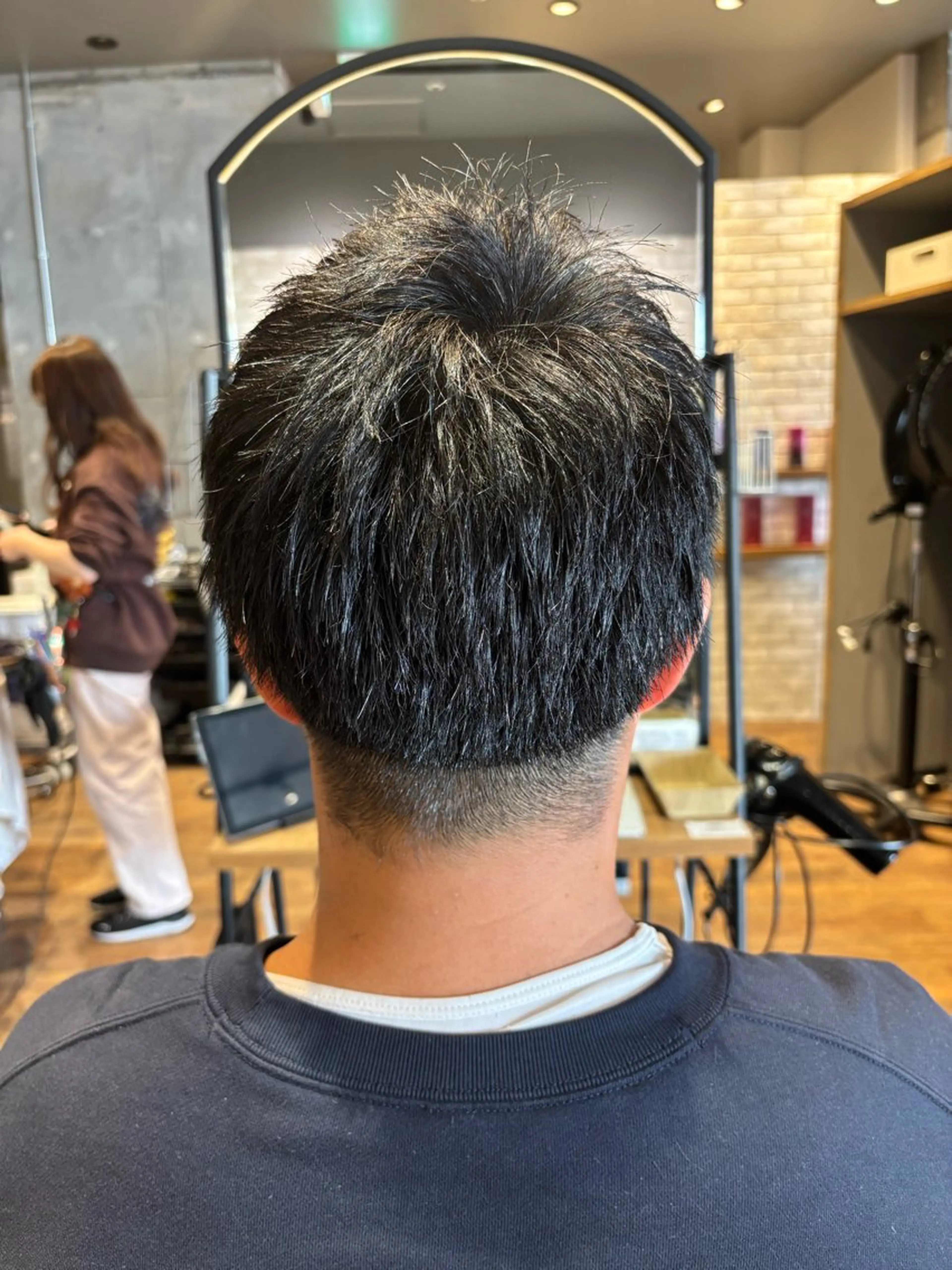 メンズ 刈り上げ カット 🎀ワンレンボブ🎀 ワンカラー　あゆみのヘアスタイル