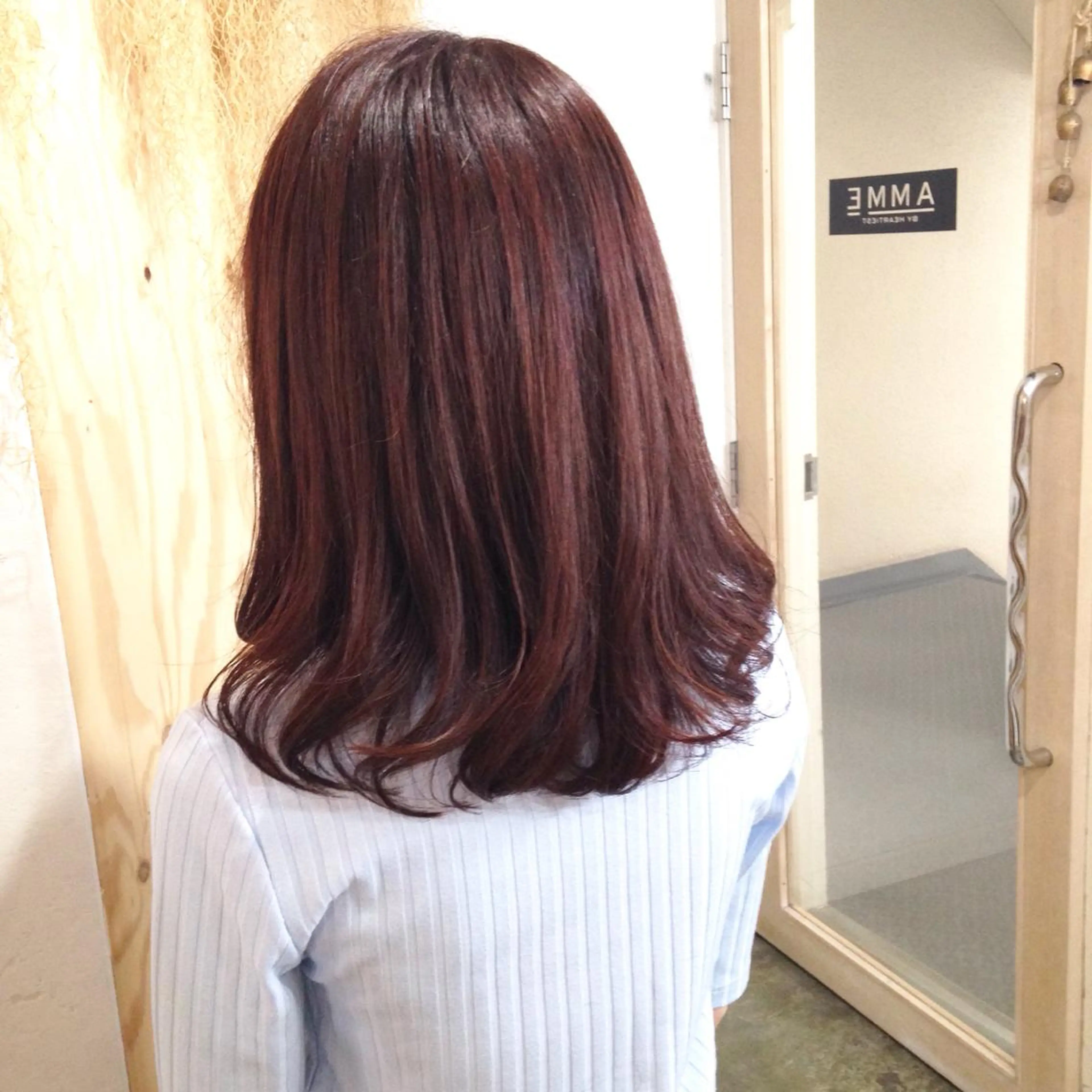 ミディアム カラー ピンクカラー バイオレットカラー 💎髪質改善💎 デザイナーshinのヘアスタイル