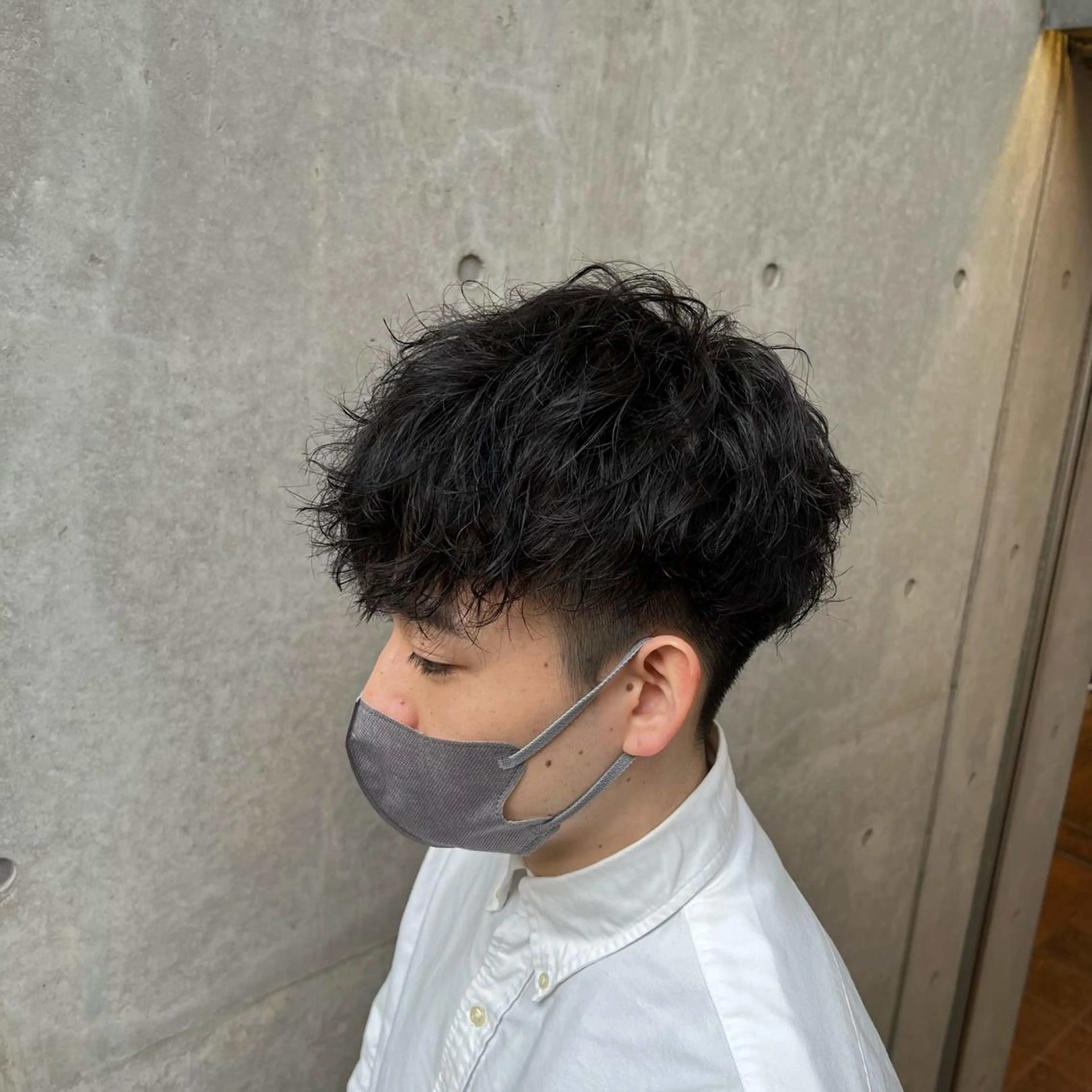 ショート パーマ メンズ 梅田茶屋町メンズ 専門美容師 山元一平のヘアスタイル