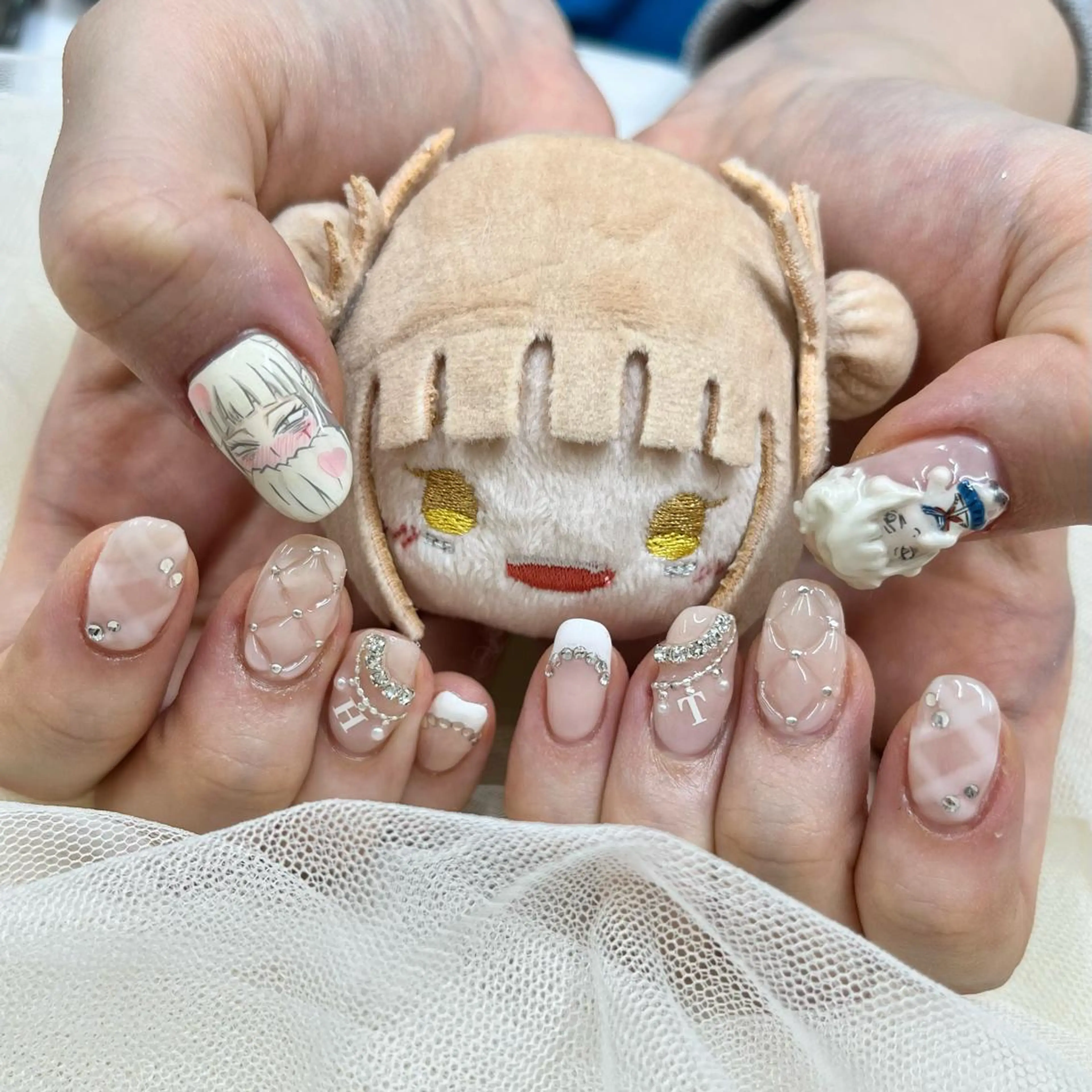 ミディアム ネイル ハンドネイル 池袋痛ネイル Nok. 渡辺のネイルデザイン