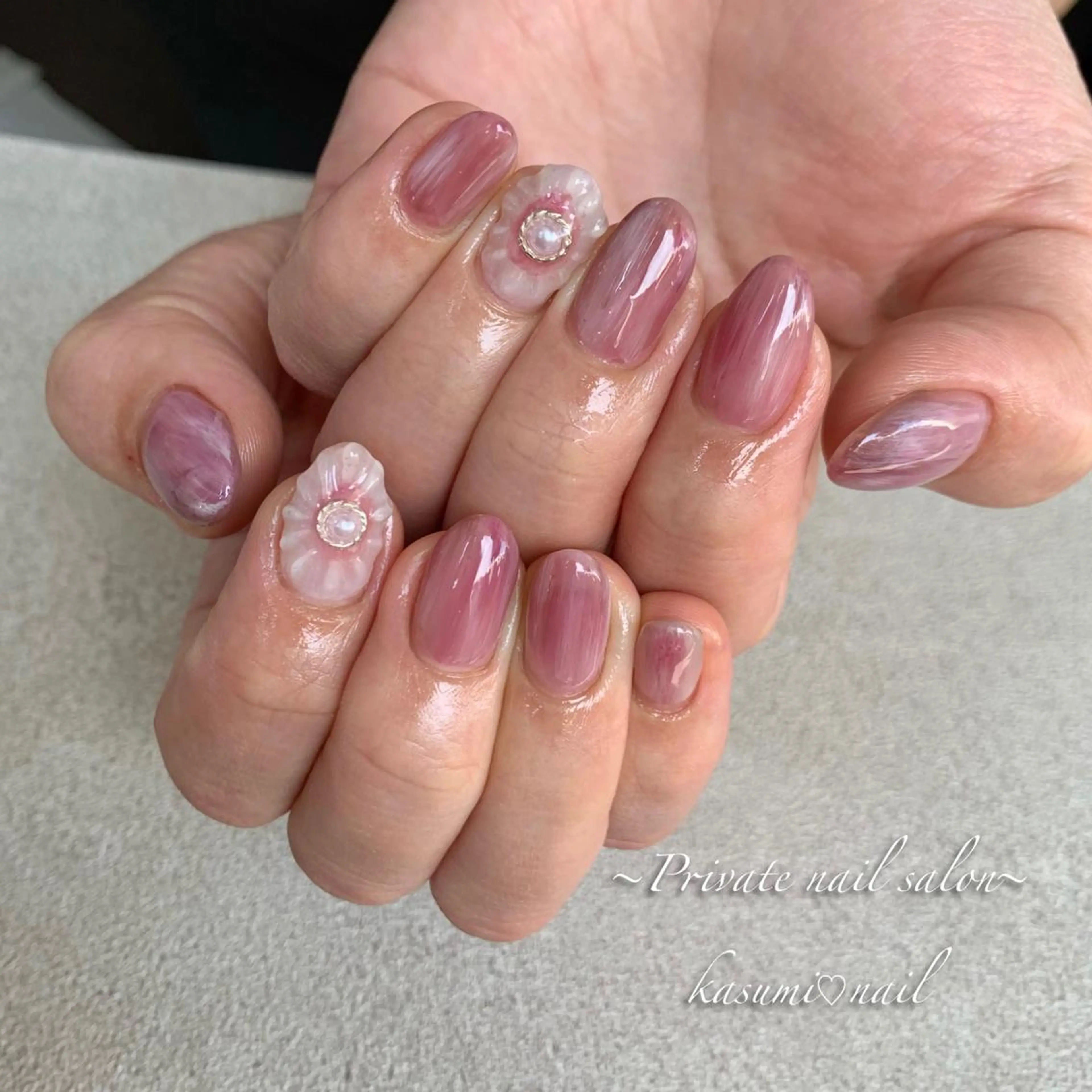 ネイル ラメ(グリッター) マグネットネイル ミラーネイル ニュアンスネイル 冬ネイル KASUMI♡ Nailのネイルデザイン