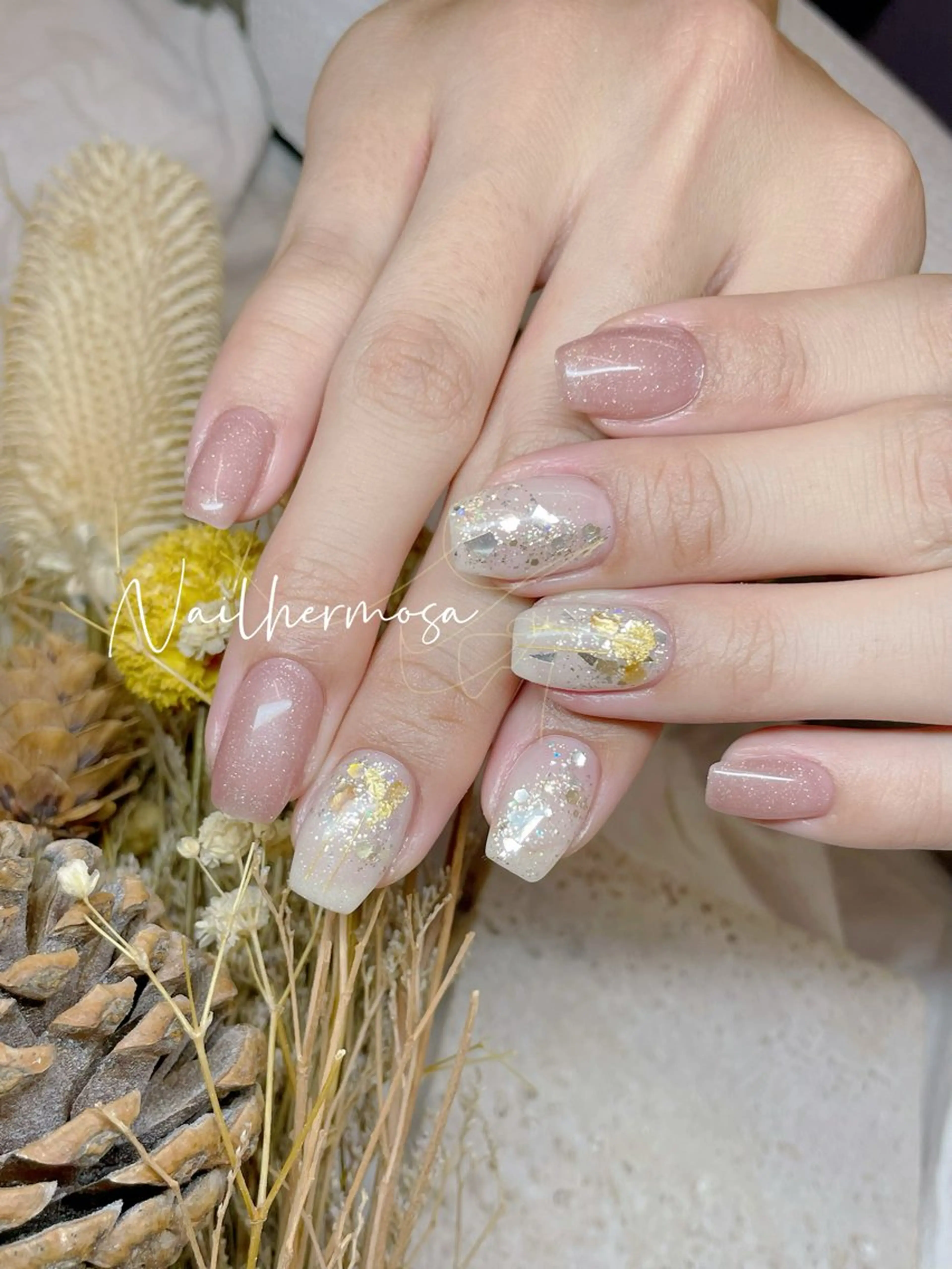 ネイル 長さ出し フラッシュネイル フットネイル ジェルネイル マグネットネイル ハンドネイル ネイル エルモサのネイルデザイン