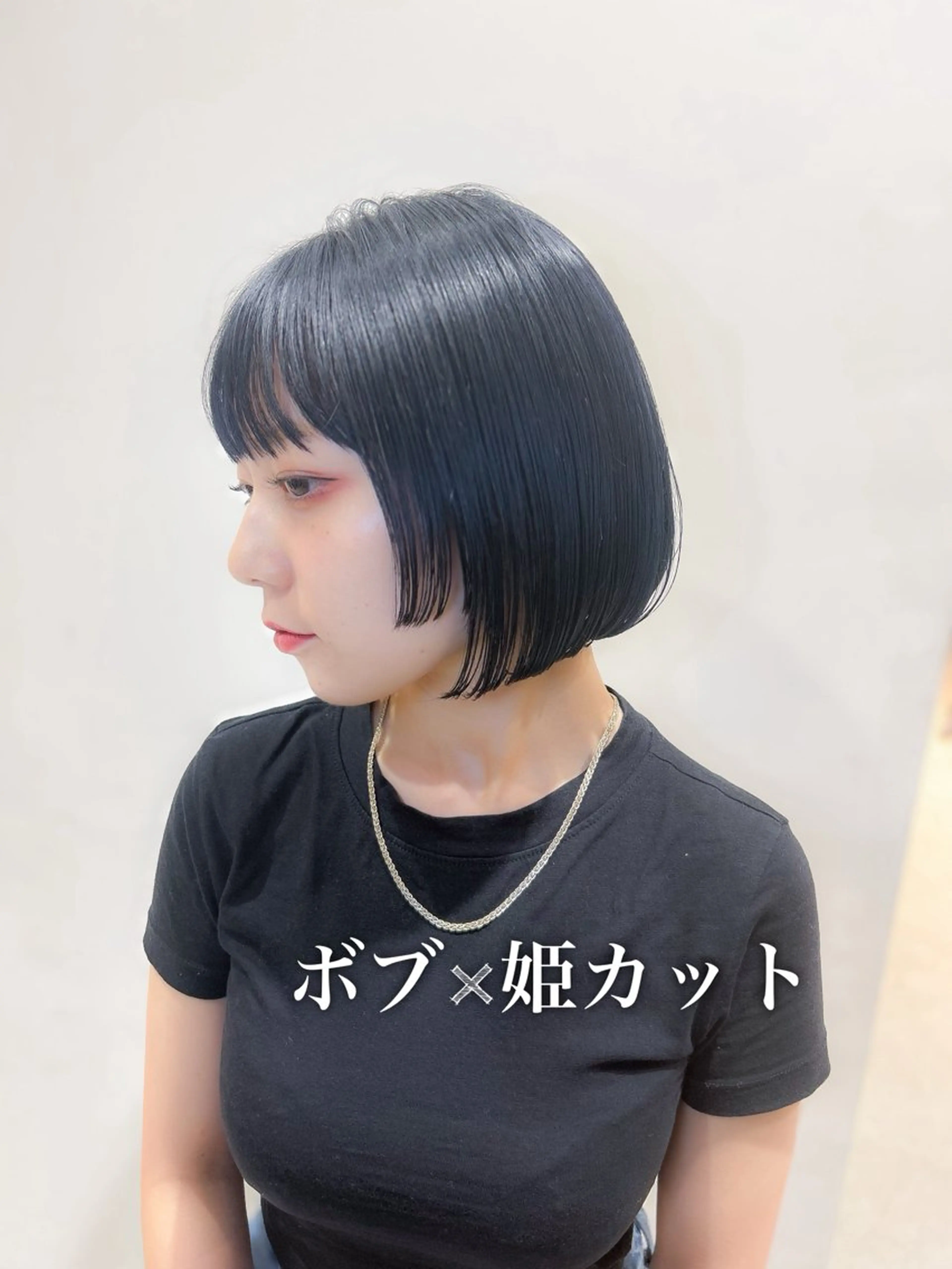 ショート カラー ボブ 姫カット 似合わせカット 顔周りレイヤー/ボブ 銀座✨中野まさひろのヘアスタイル