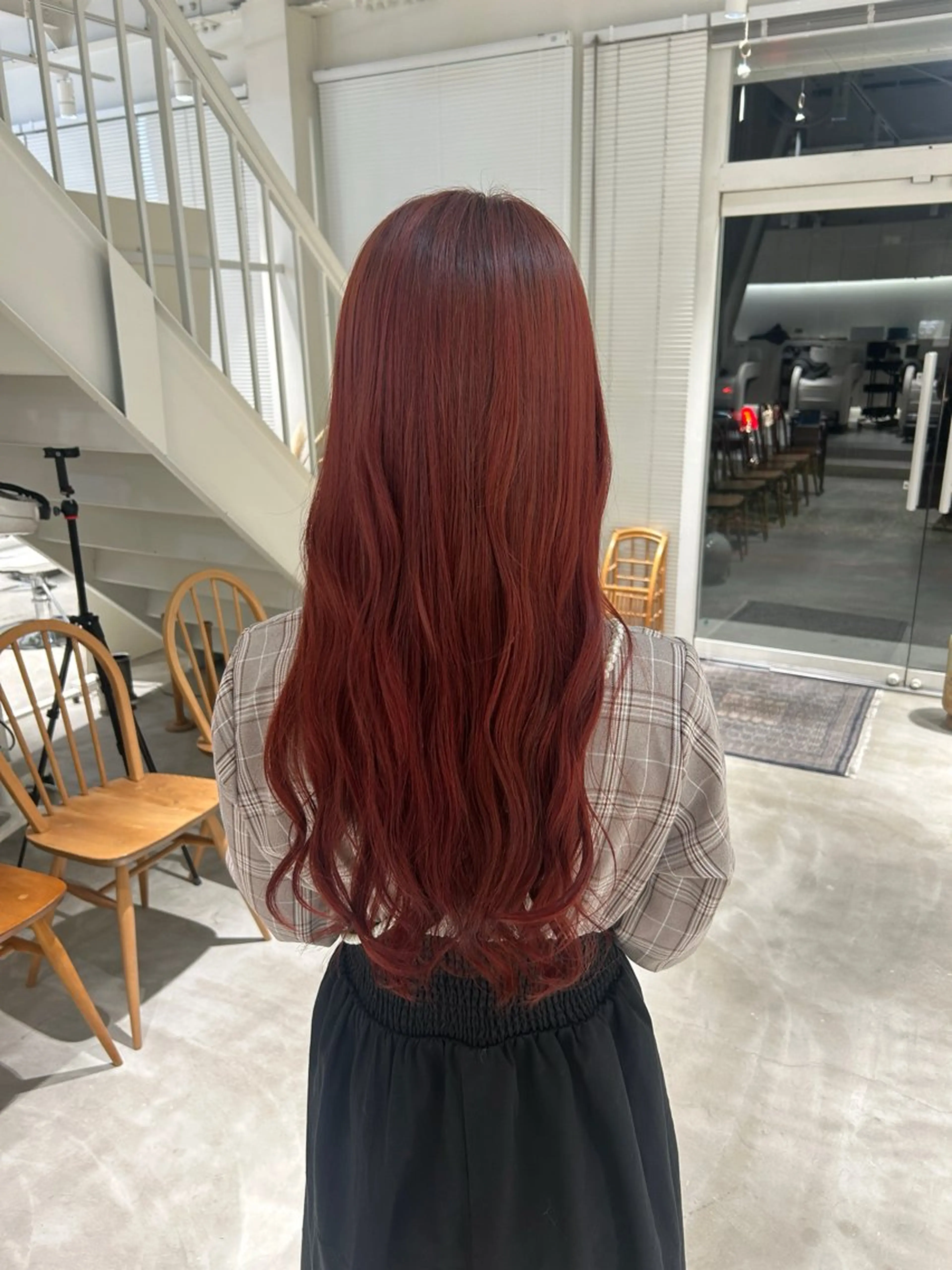 ロング カラー ブリーチ ヘアカラー 篠原 若奈のヘアスタイル