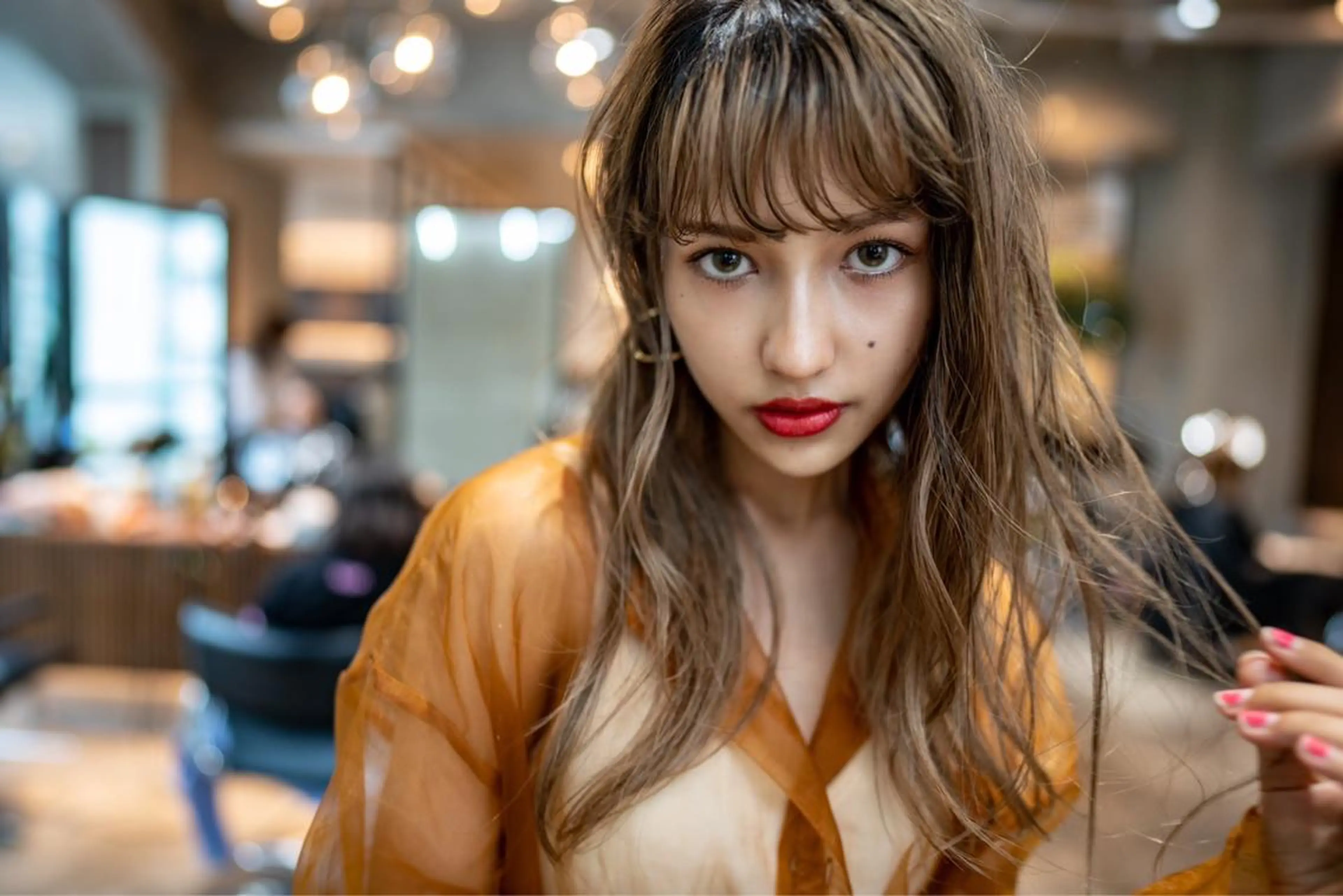 セミロング カラー パーマ カット ヘアカラー トリートメント 🉐レイヤー/塩見 弘樹🉐渋谷のヘアスタイル