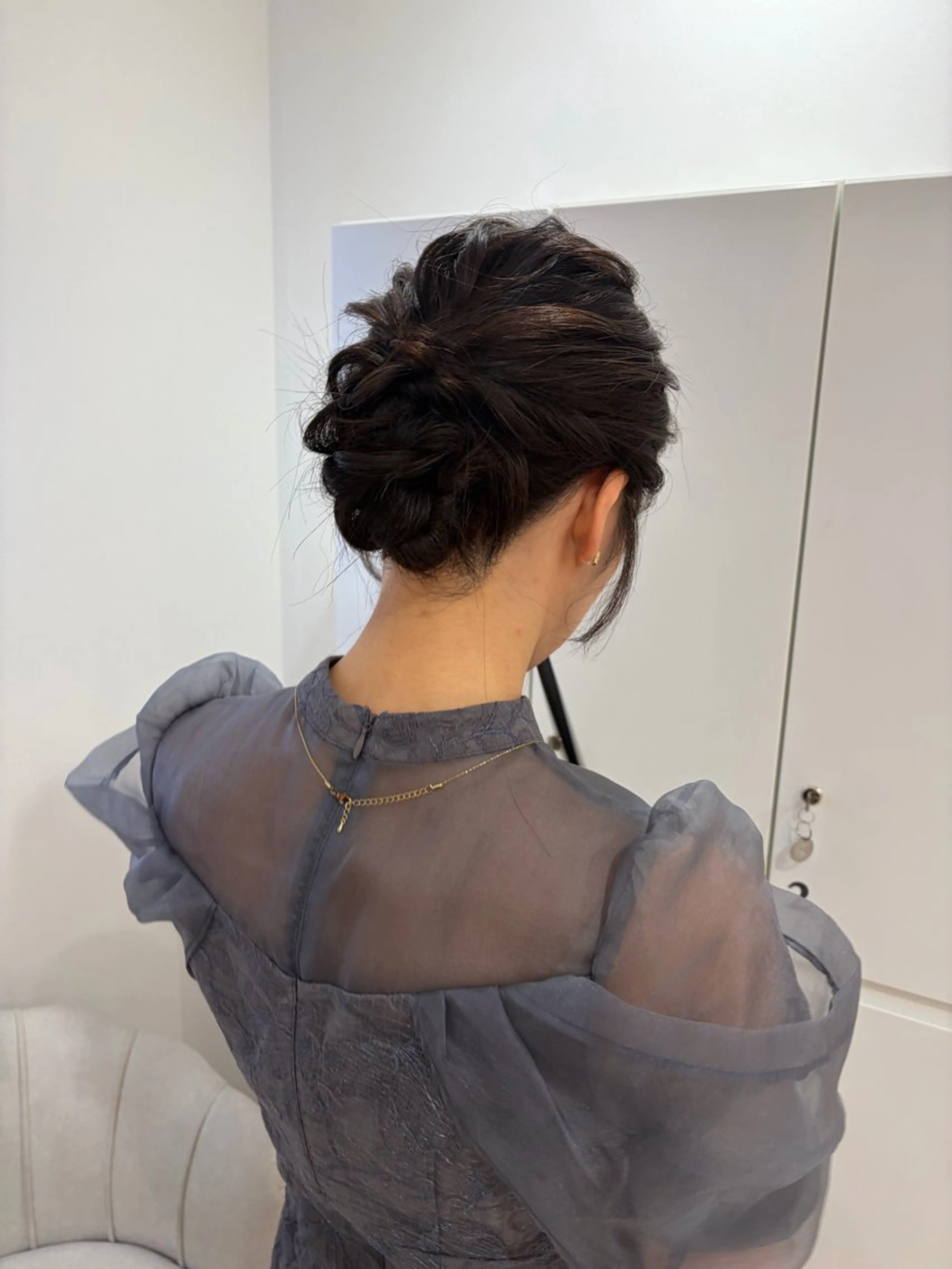 セミロング ヘアアレンジ ヘアセット ヘアセット お呼ばれ カチモリ/はるか🎀のヘアスタイル