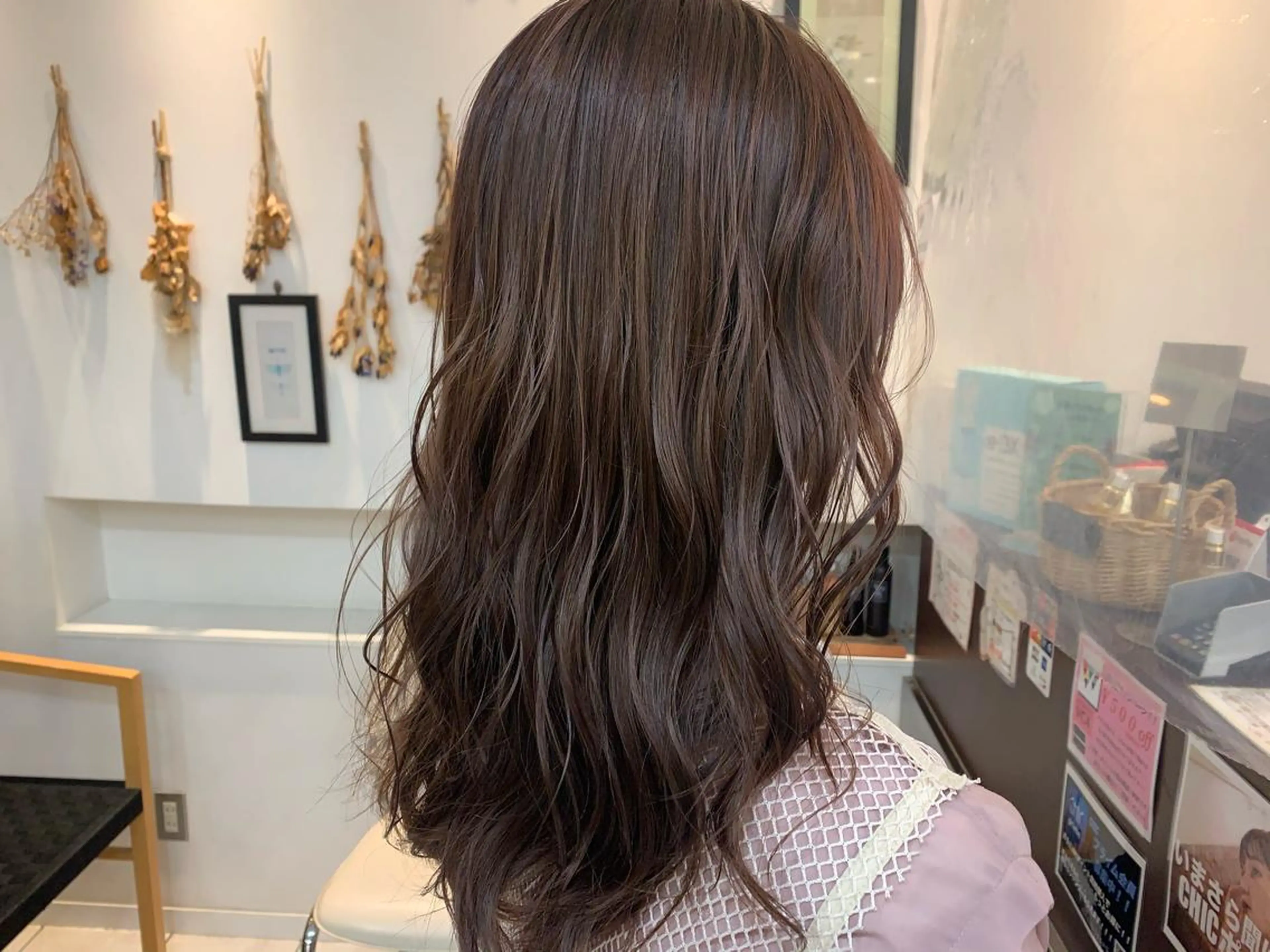 セミロング カラー ブラウンカラー ピンクカラー ピンクブラウン SOYON 🤍CHIZU🤍.のヘアスタイル