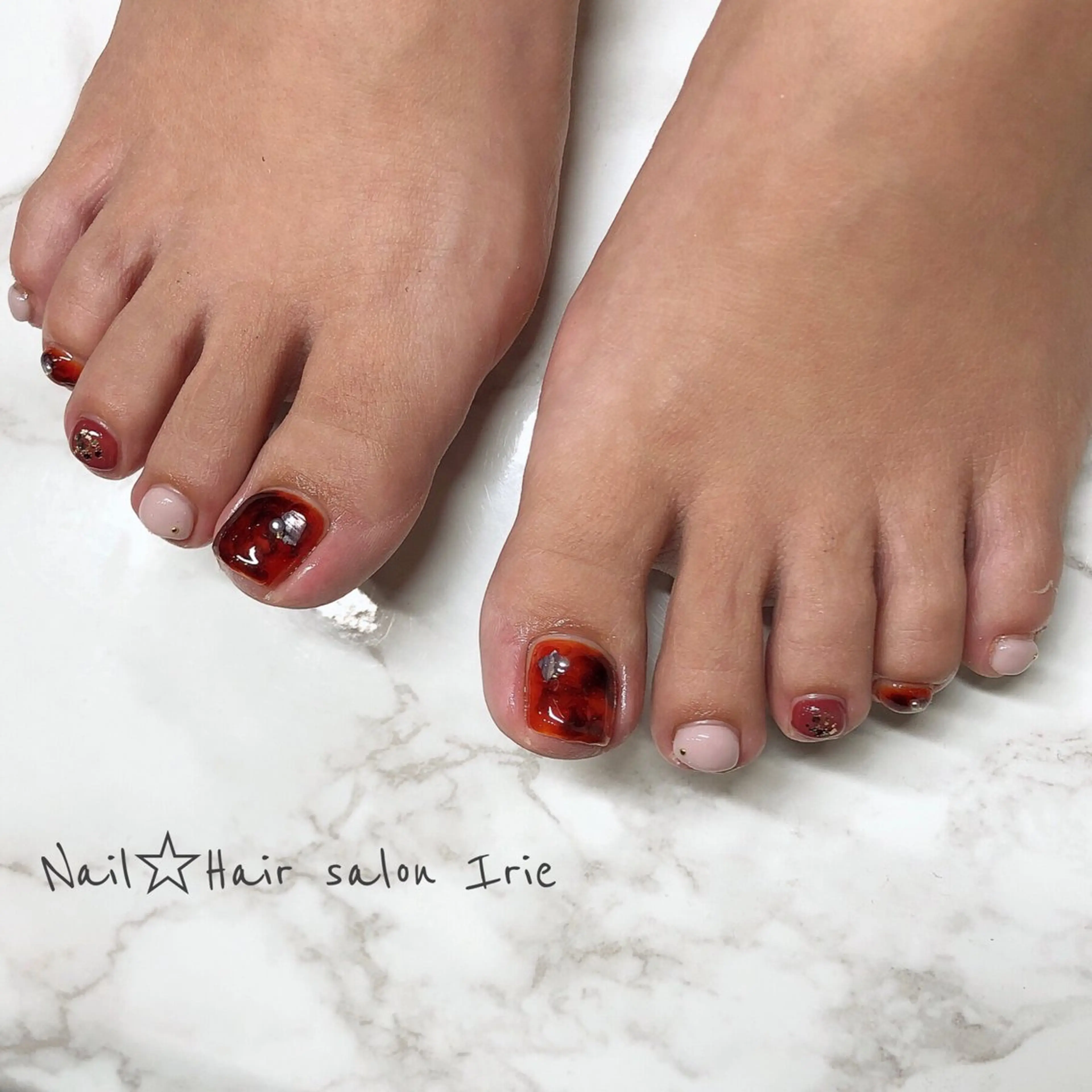 ネイル フットネイル Hair salon Irie所属・與儀 知佳のネイルデザイン