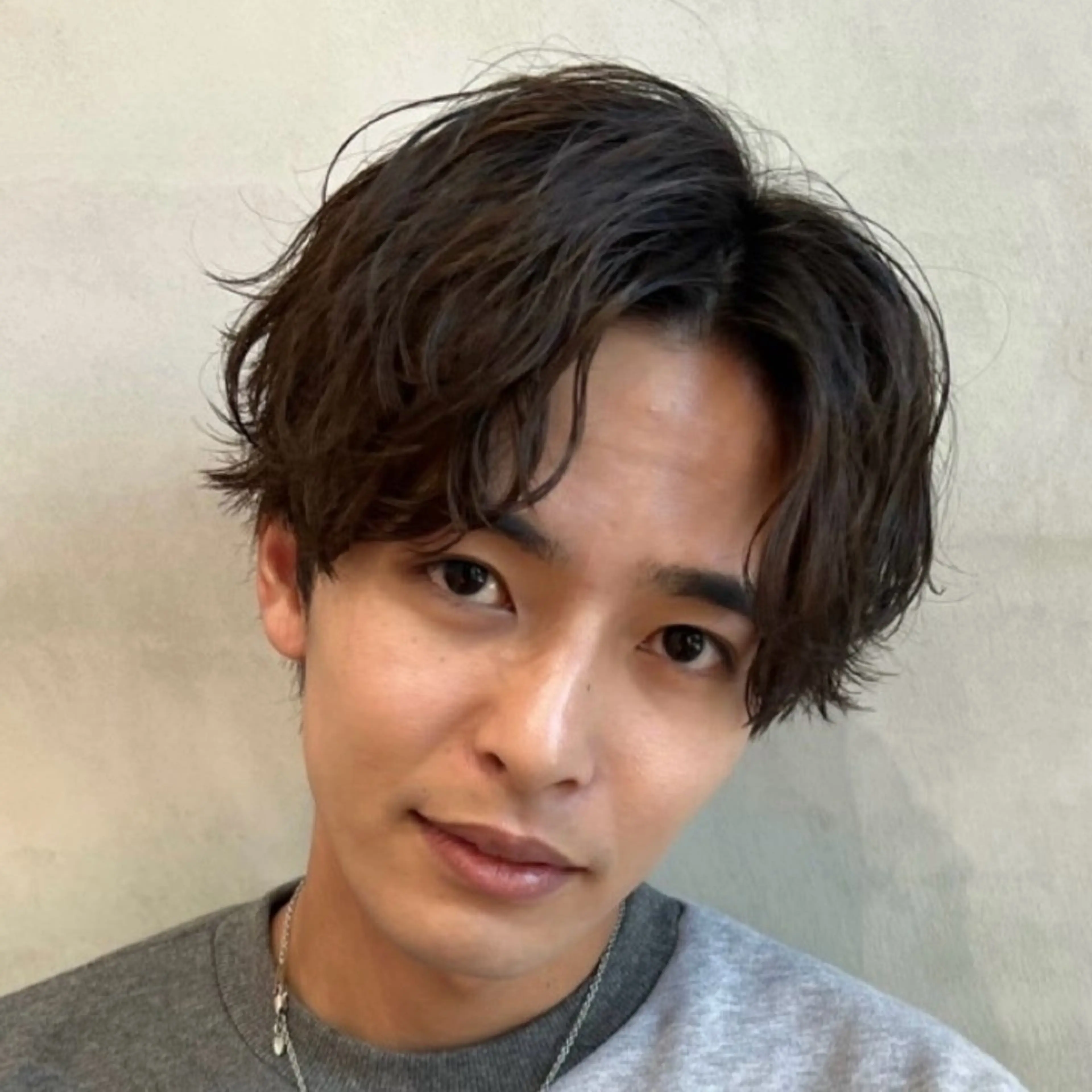 ミディアム パーマ ヘアアレンジ メンズ fifth 石川 凪のヘアスタイル