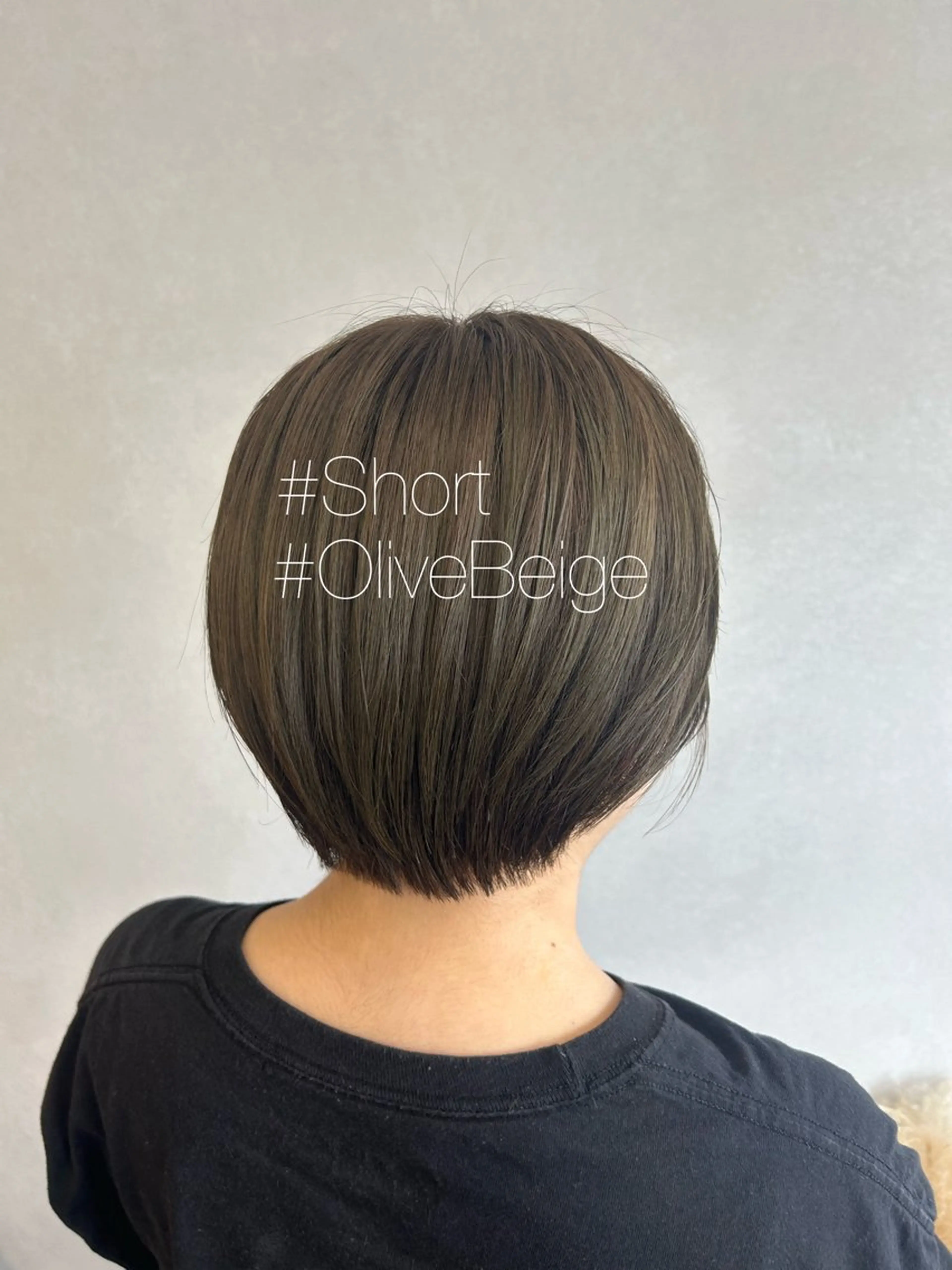 ショート カラー 丸みショート ベージュカラー オリーブベージュ ショートヘア カット ヘアカラー 暖色･似合わせカラー (廣石沙英🎀)のヘアスタイル