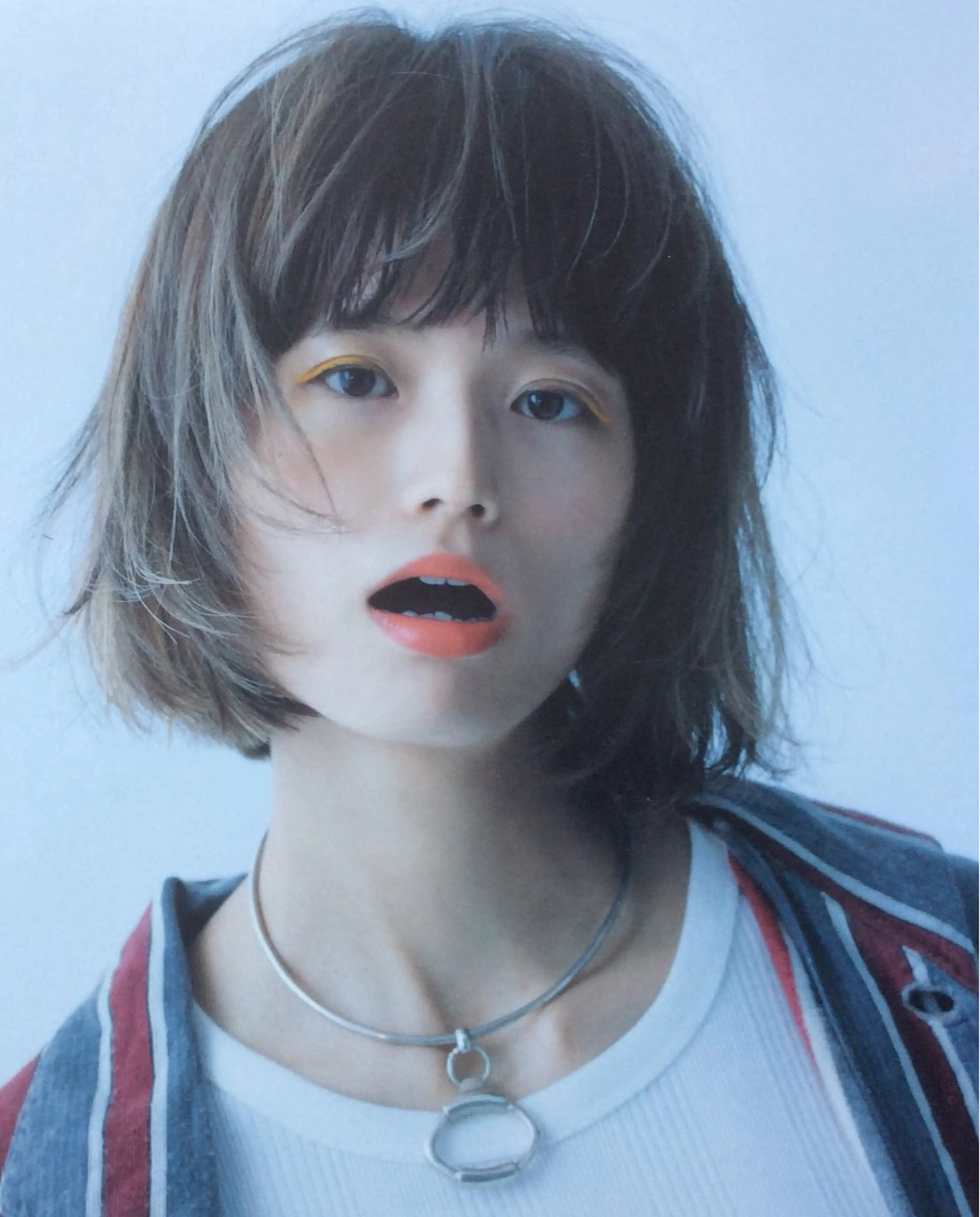 ミディアム カラー ヘアアレンジ メンズ アッシュ ベージュカラー au栄矢場町 水素髪質改善Tのヘアスタイル