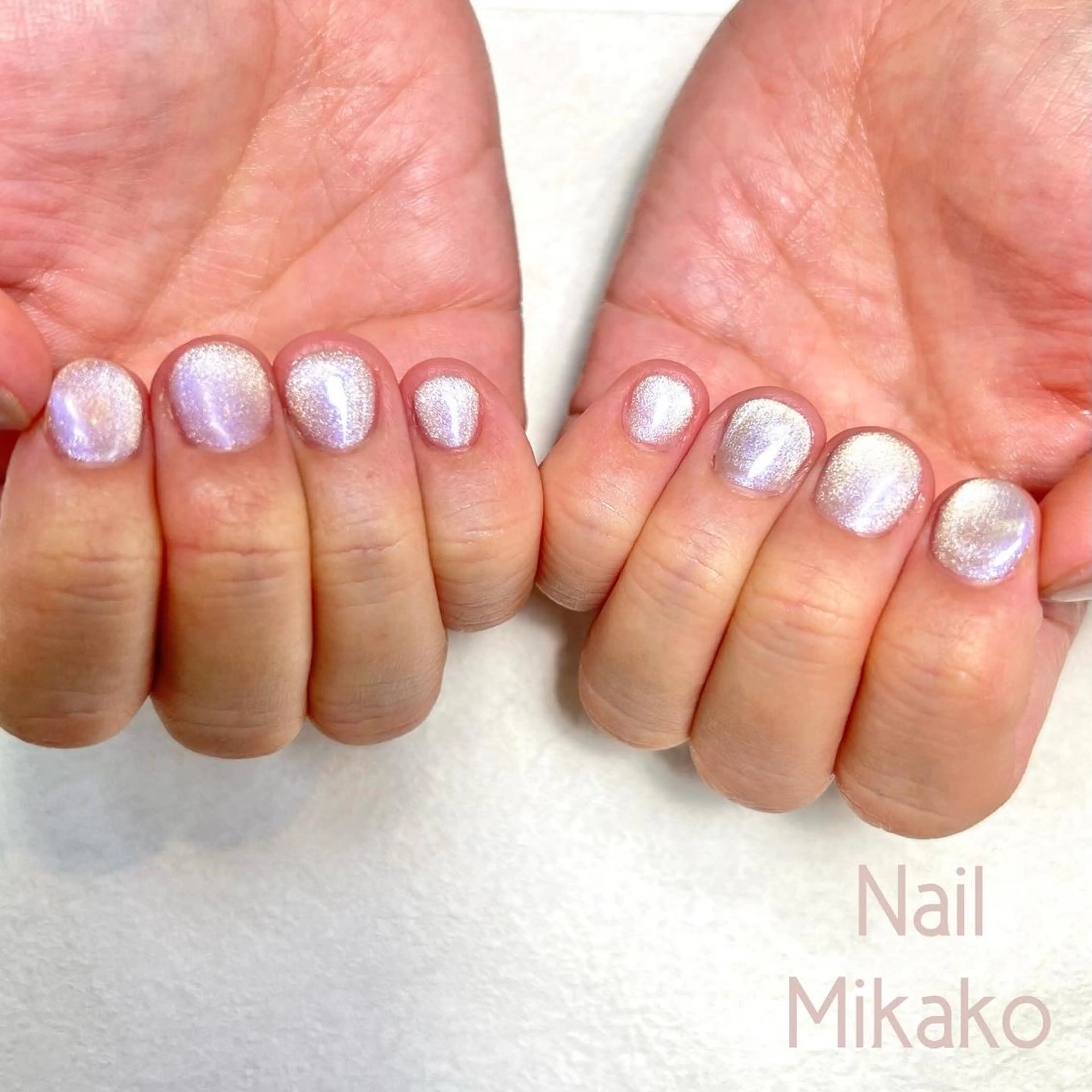 ネイル アートネイル ジェルネイル マグネットネイル ニュアンスネイル オフィスネイル Nail Mikakoのネイルデザイン