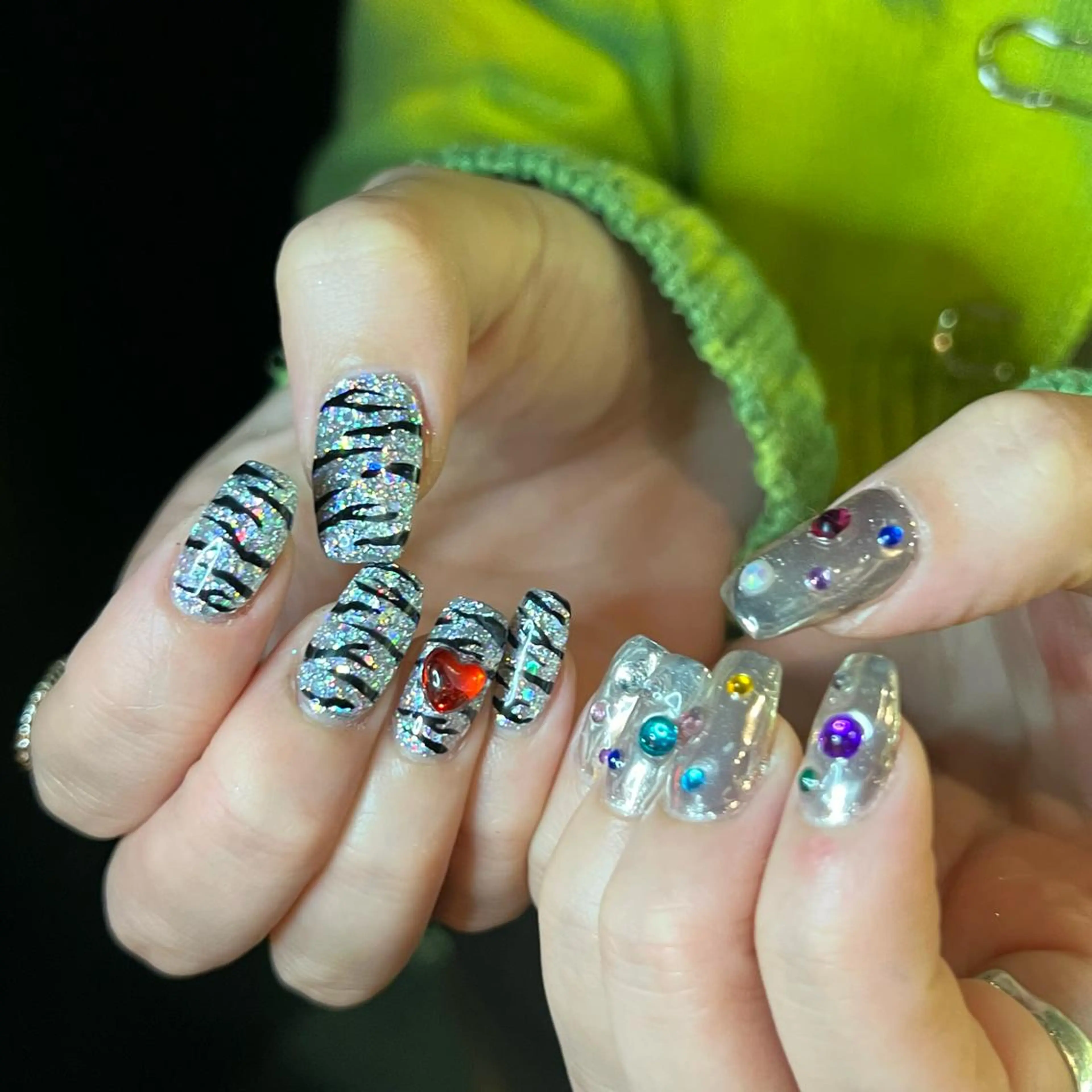 ネイル ハンドネイル 韓国🩶Y2Kネイル 💫くれはのネイルデザイン